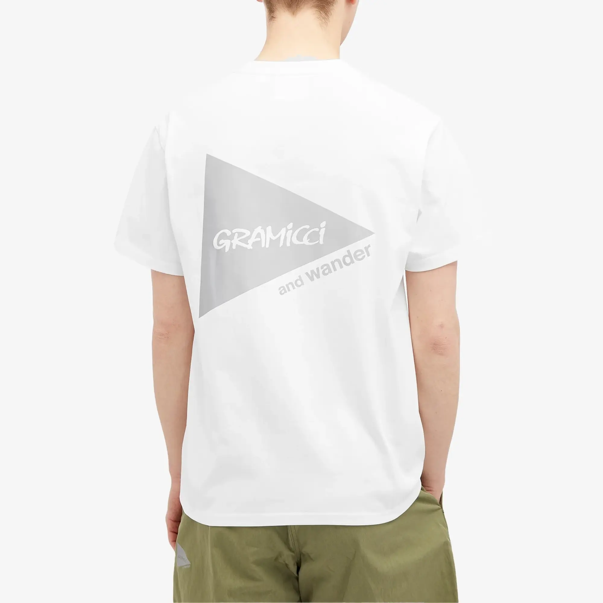 Gramicci Men's x And Wander Backprint T-Shirt White