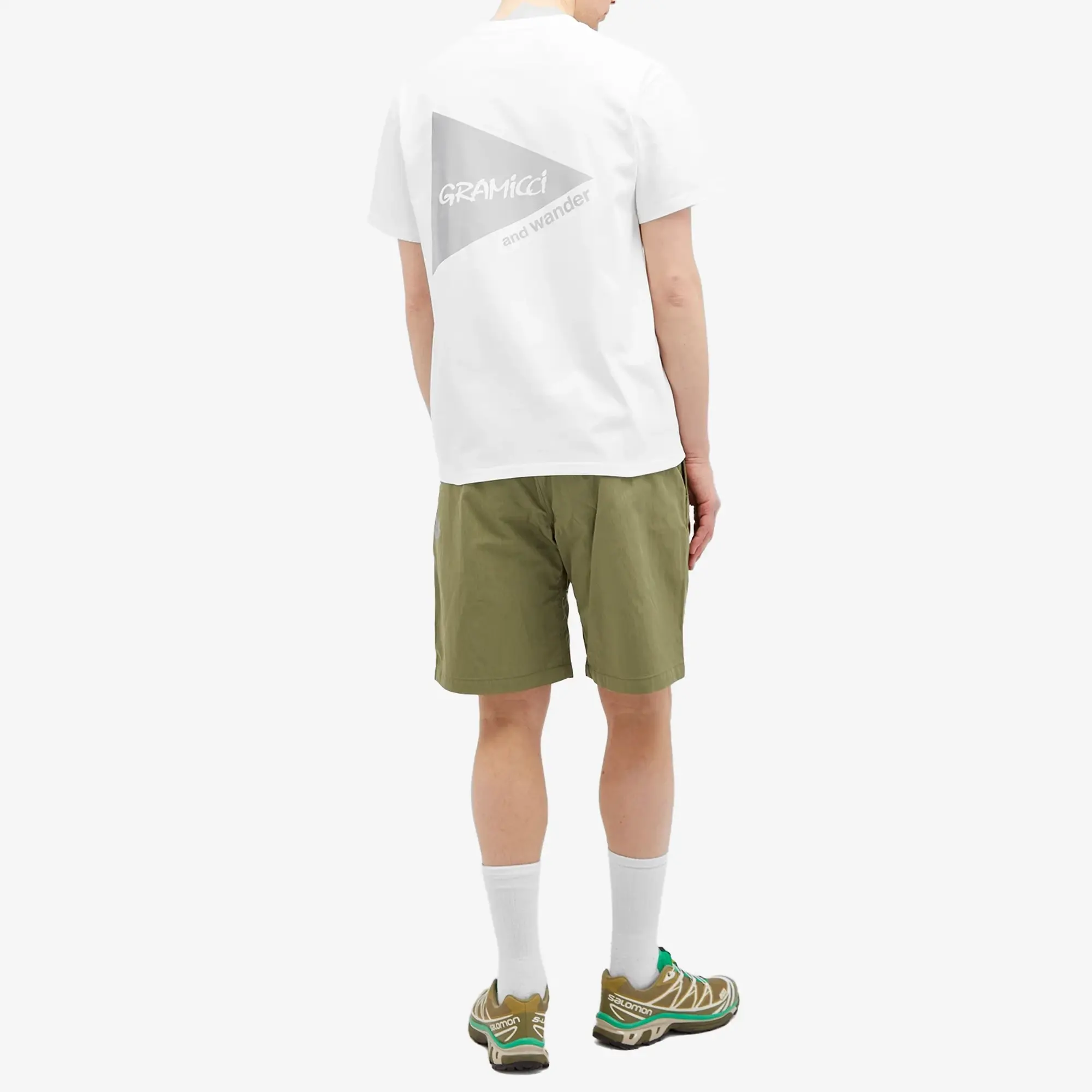 Gramicci Men's x And Wander Backprint T-Shirt White