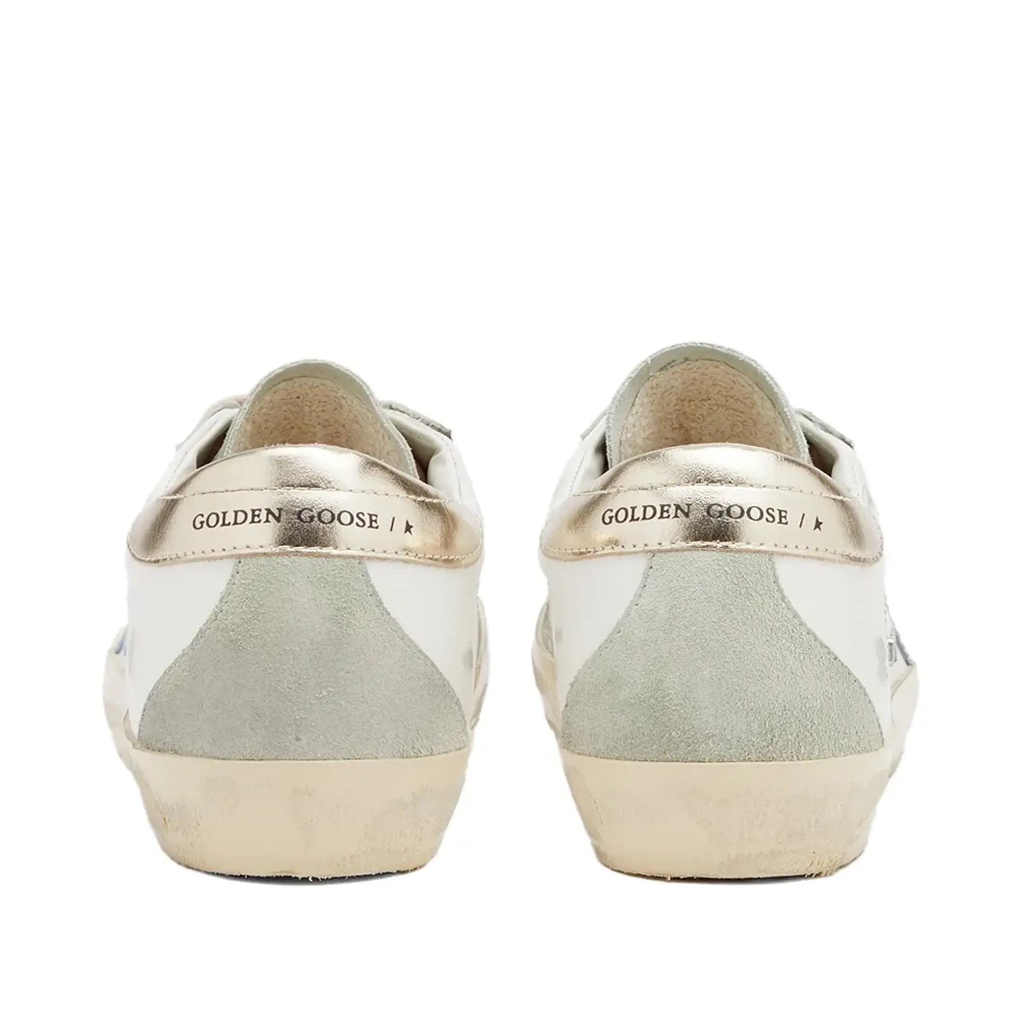 Golden Goose Women's Super Star Leather Sneaker White Ice/Powder Blue/Platinum