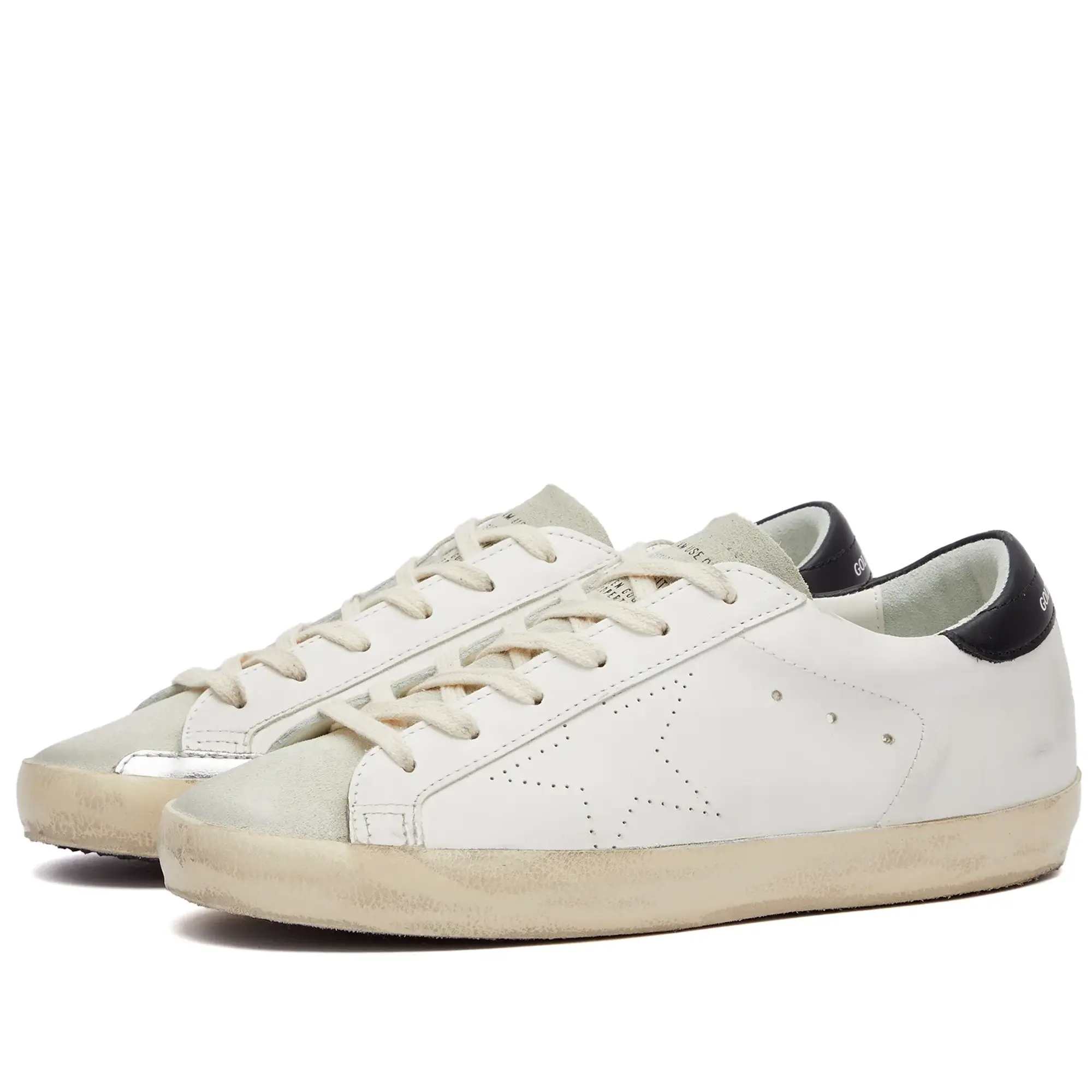 Golden Goose Women's Super Star Leather Sneaker White/Ice/Black