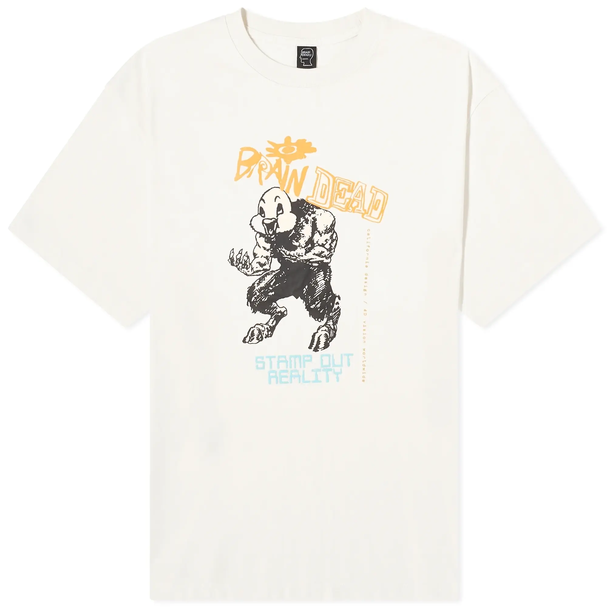 Brain Dead Men's Duck Beast T-Shirt Natural