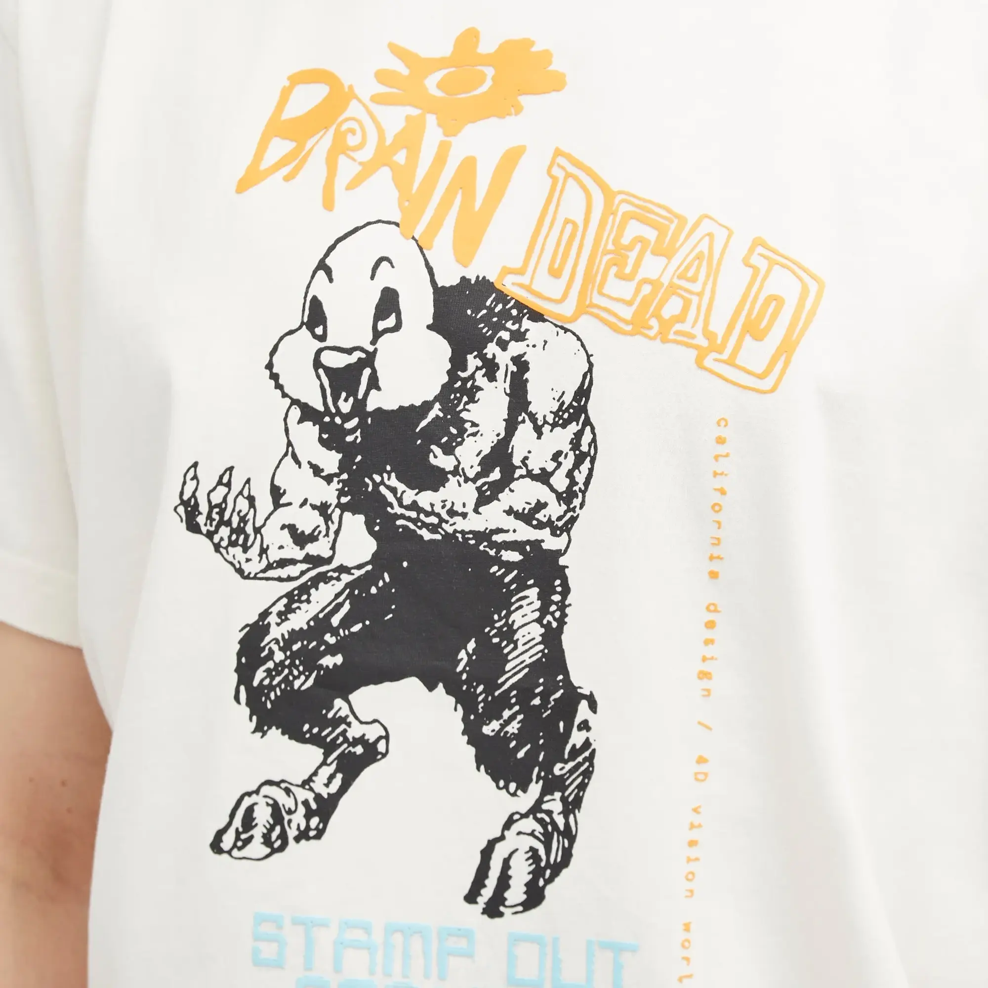 Brain Dead Men's Duck Beast T-Shirt Natural