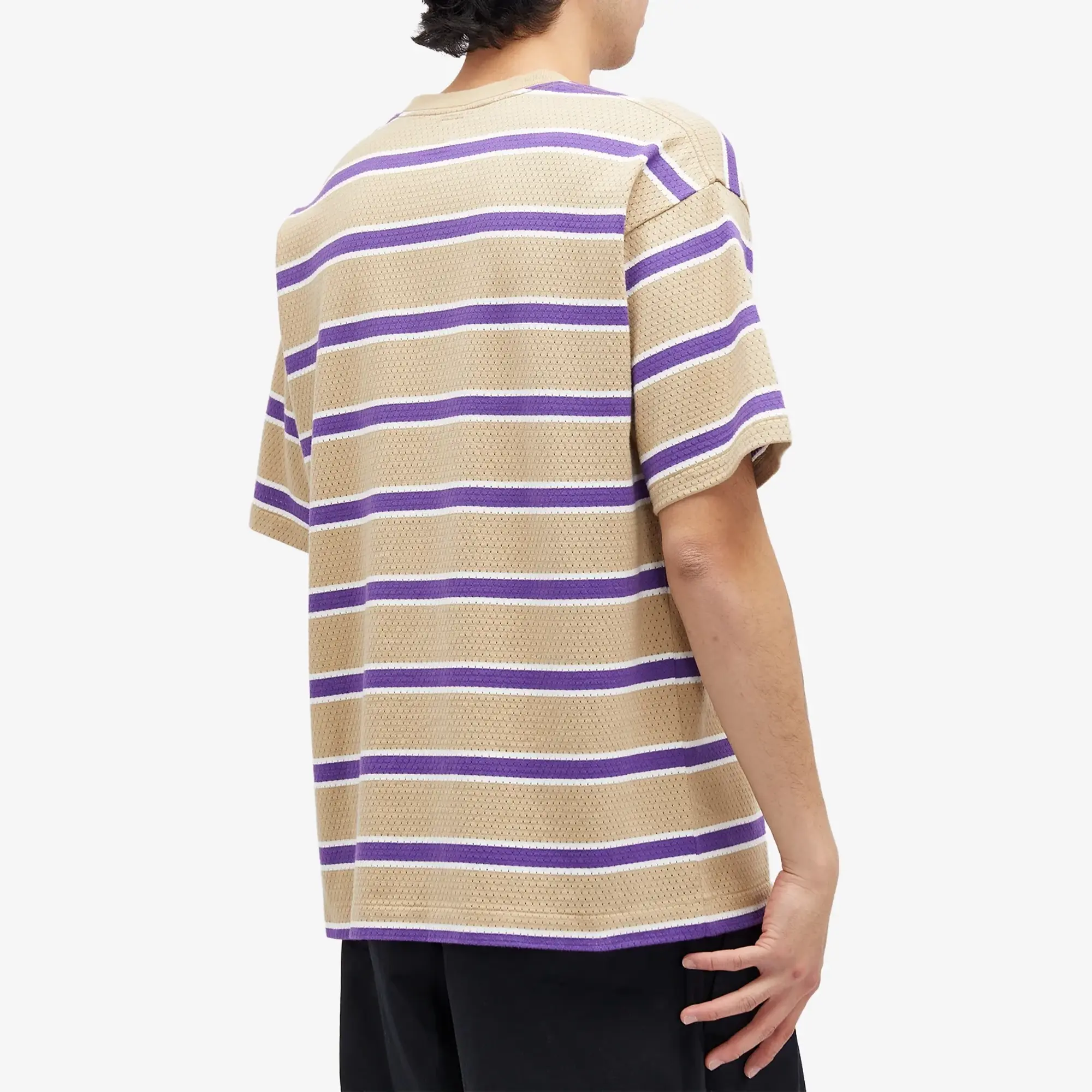 Human Made Men's Striped Small Heart T-Shirt Beige