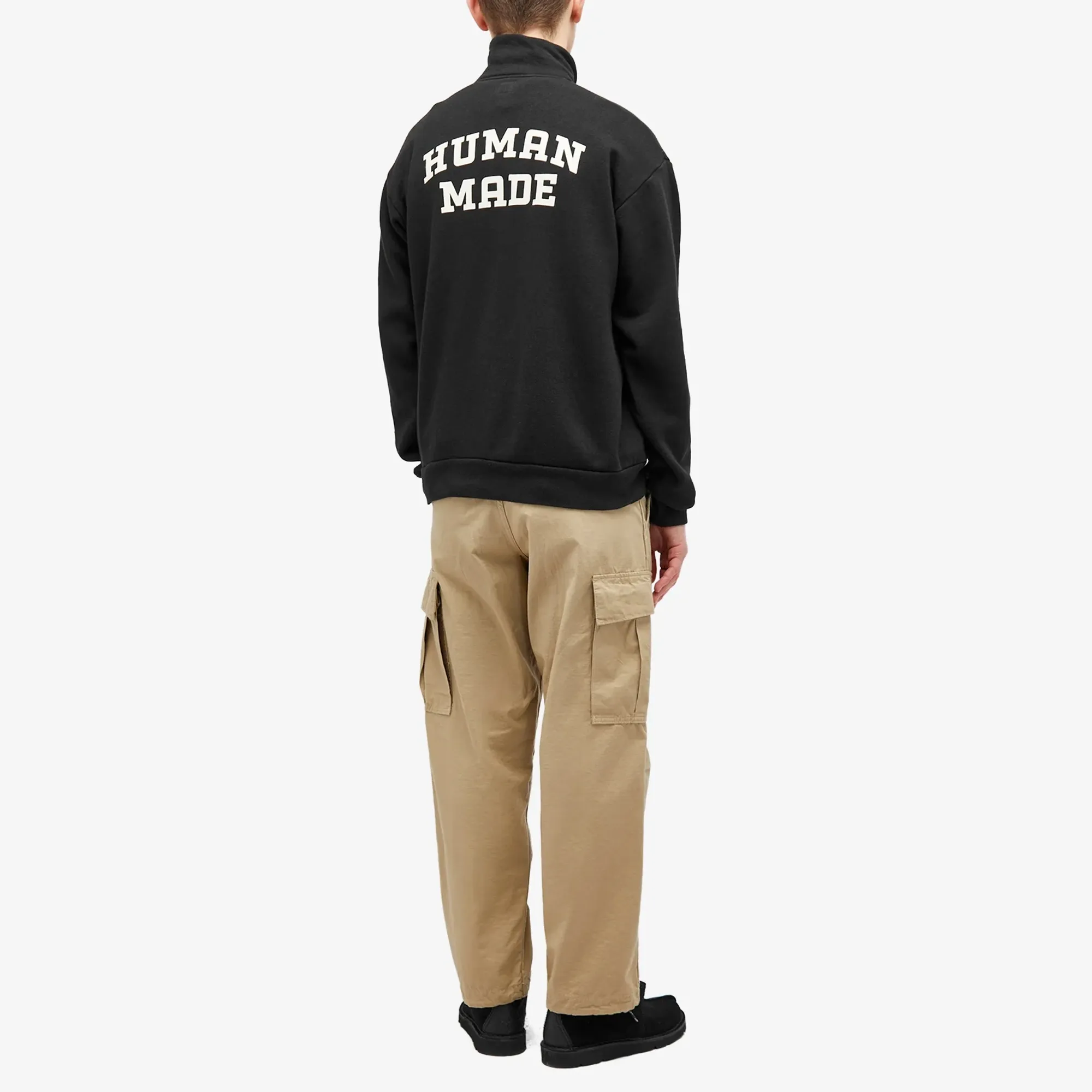 Human Made Men's Military Half-Zip Sweatshirt Black