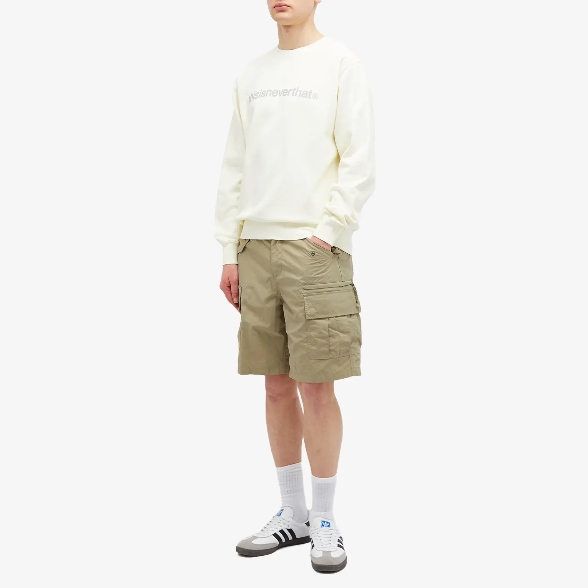 thisisneverthat Men's T-Logo LT Crewneck Ivory