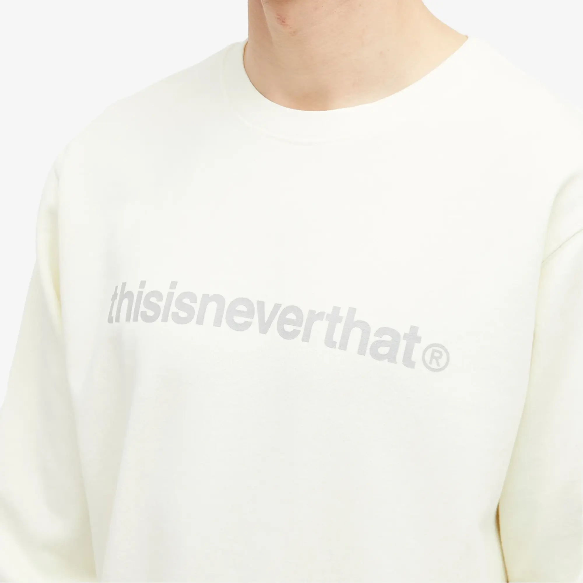 thisisneverthat Men's T-Logo LT Crewneck Ivory