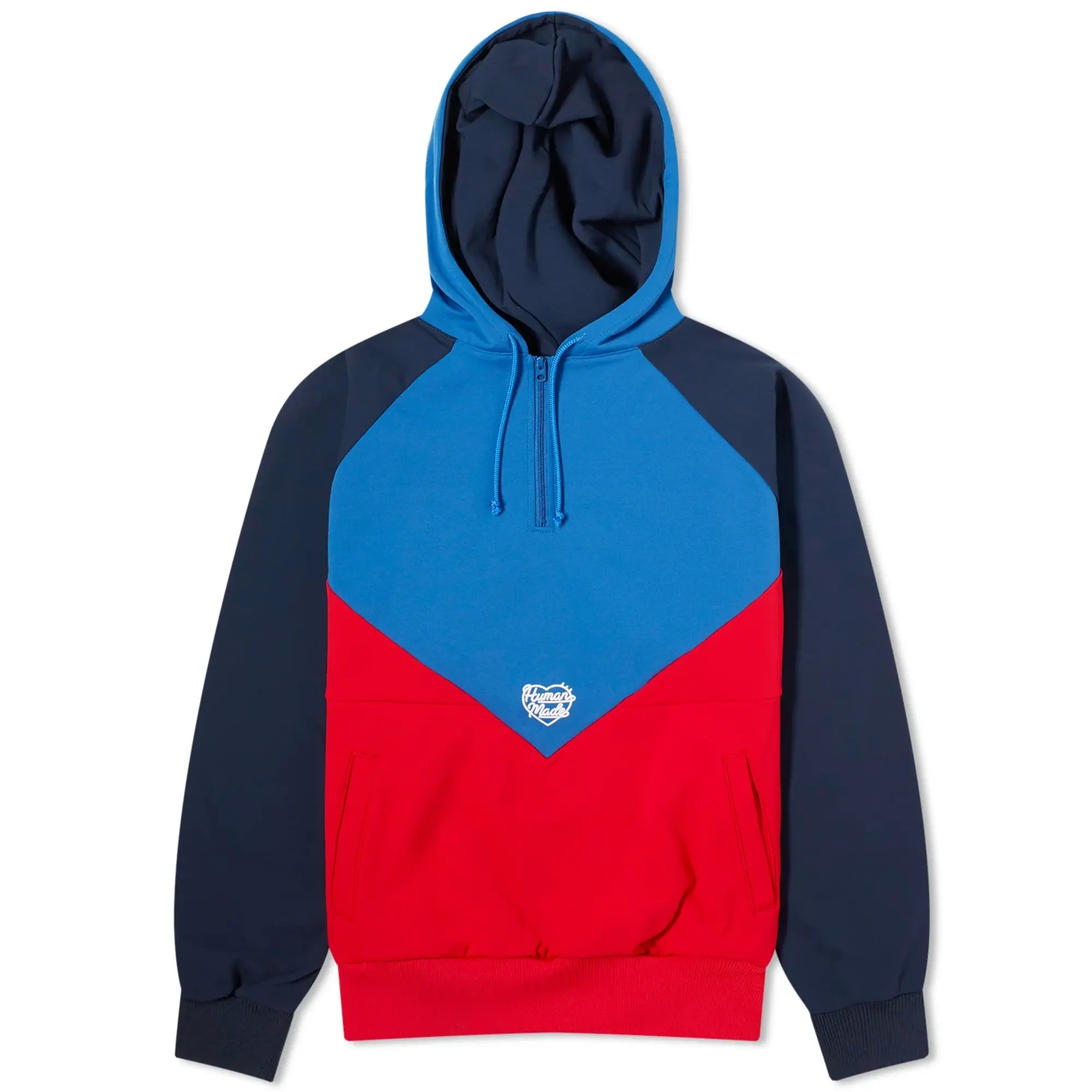 Human Made Men's Half Zip Hoodie Blue