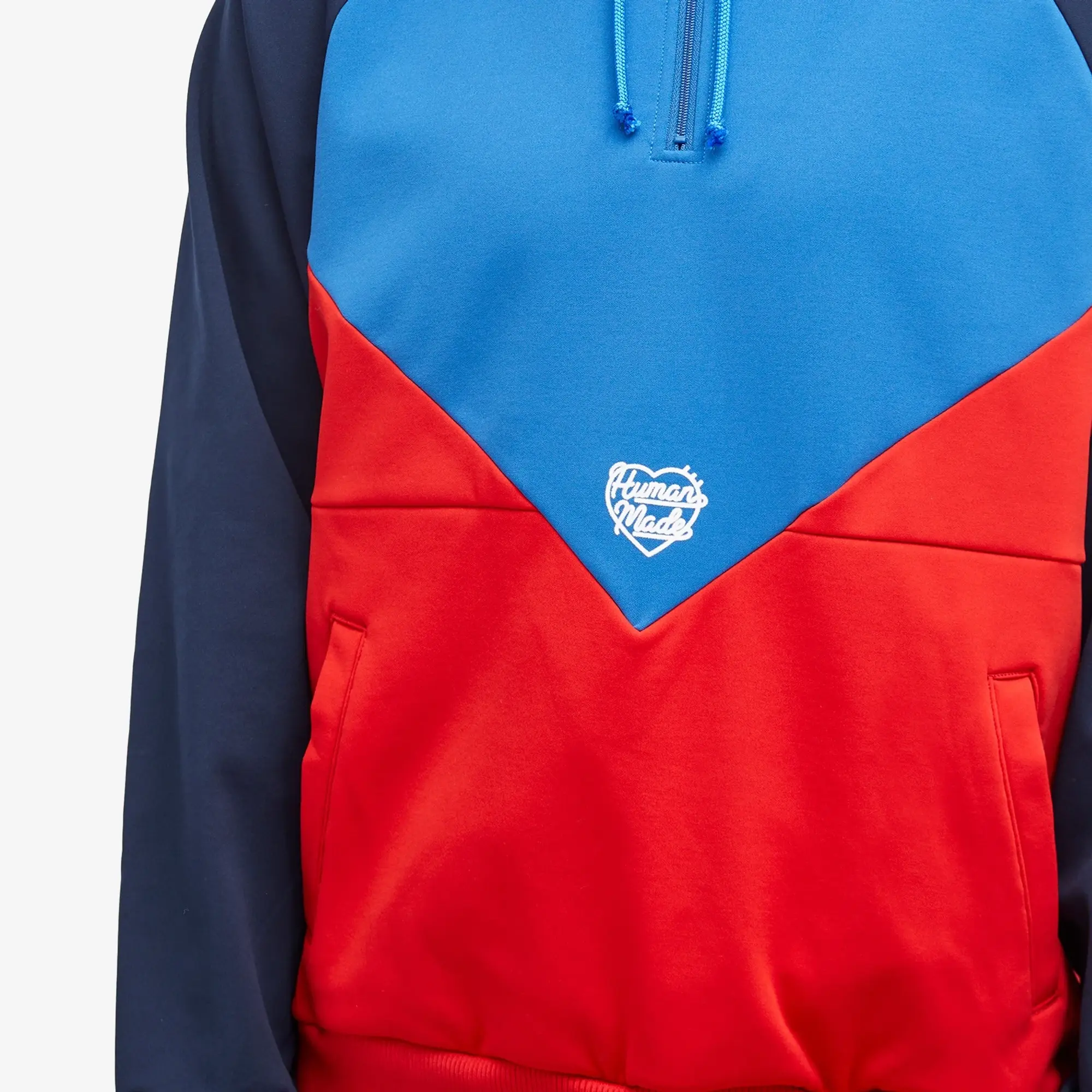 Human Made Men's Half Zip Hoodie Blue