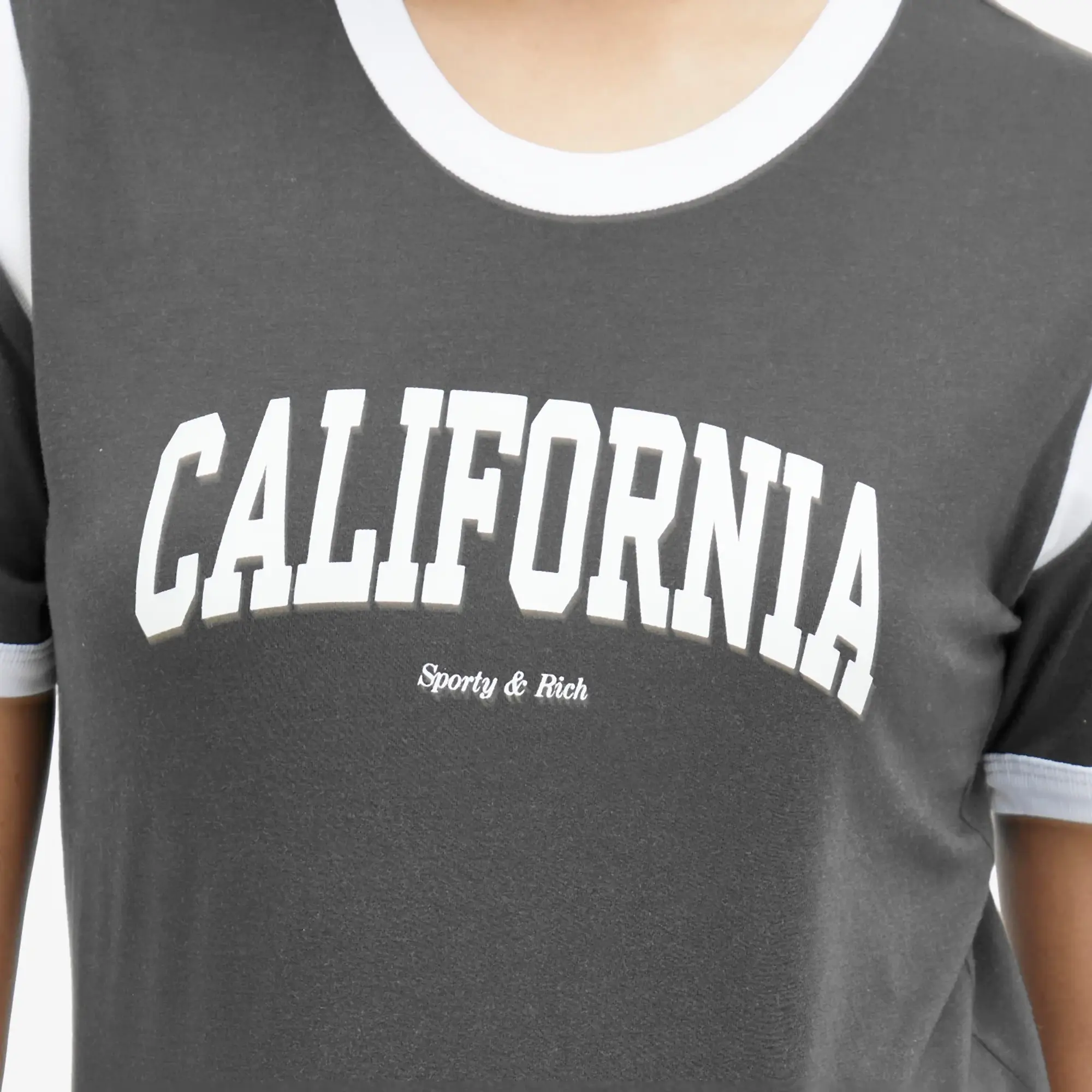 Sporty & Rich Women's Califronia Sports T-Shirt Faded Black