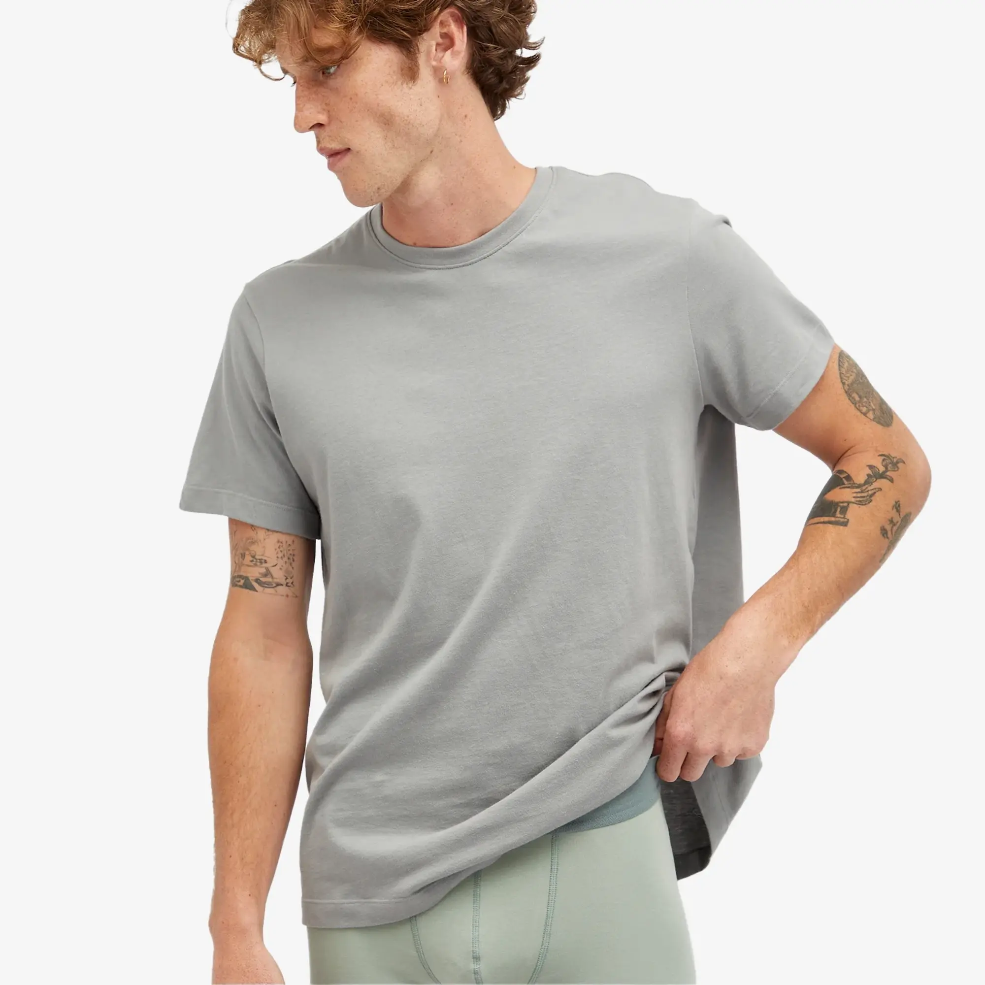 SKIMS Men's Cotton Classic T-Shirt Pacific