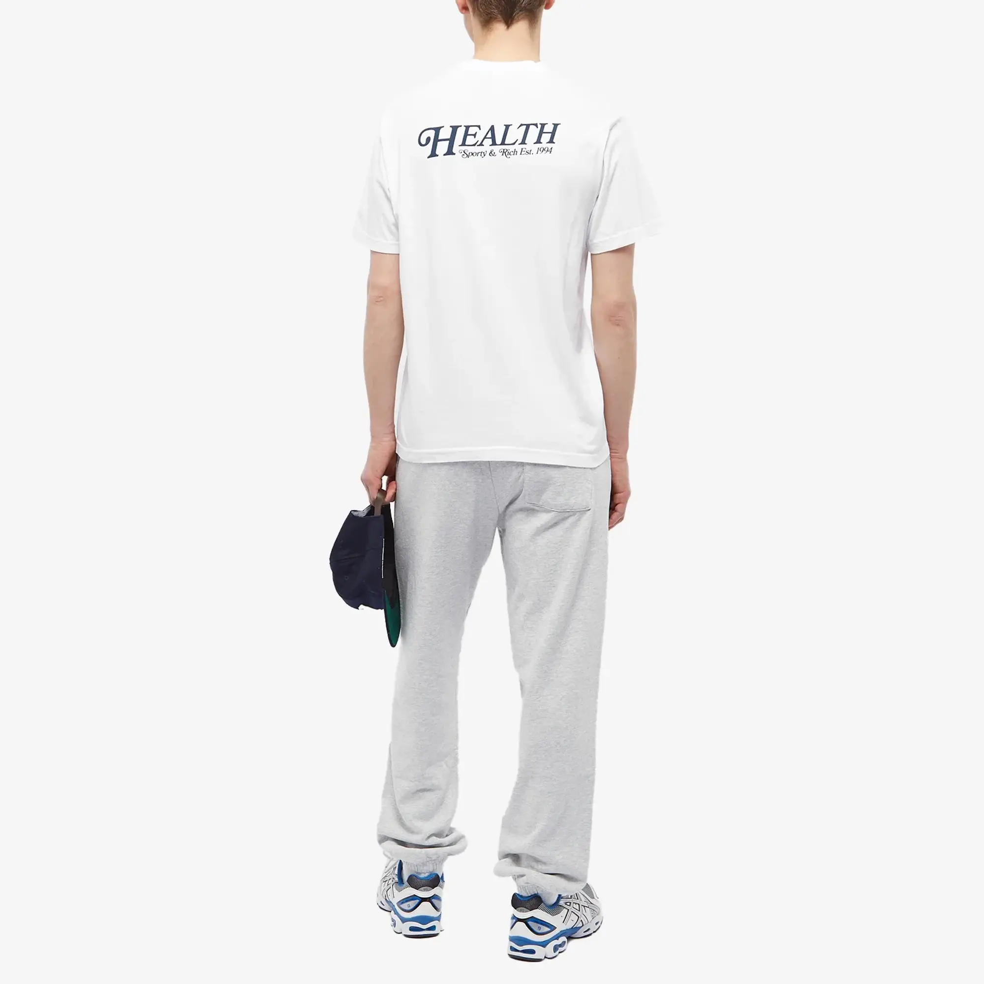 Tシャツ・カットソー Sporty & Rich Men's 70s Health T-Shirt White TS833WH Sporty & Rich Men's 70s Health T-Shirt White/Navy | TS833WH