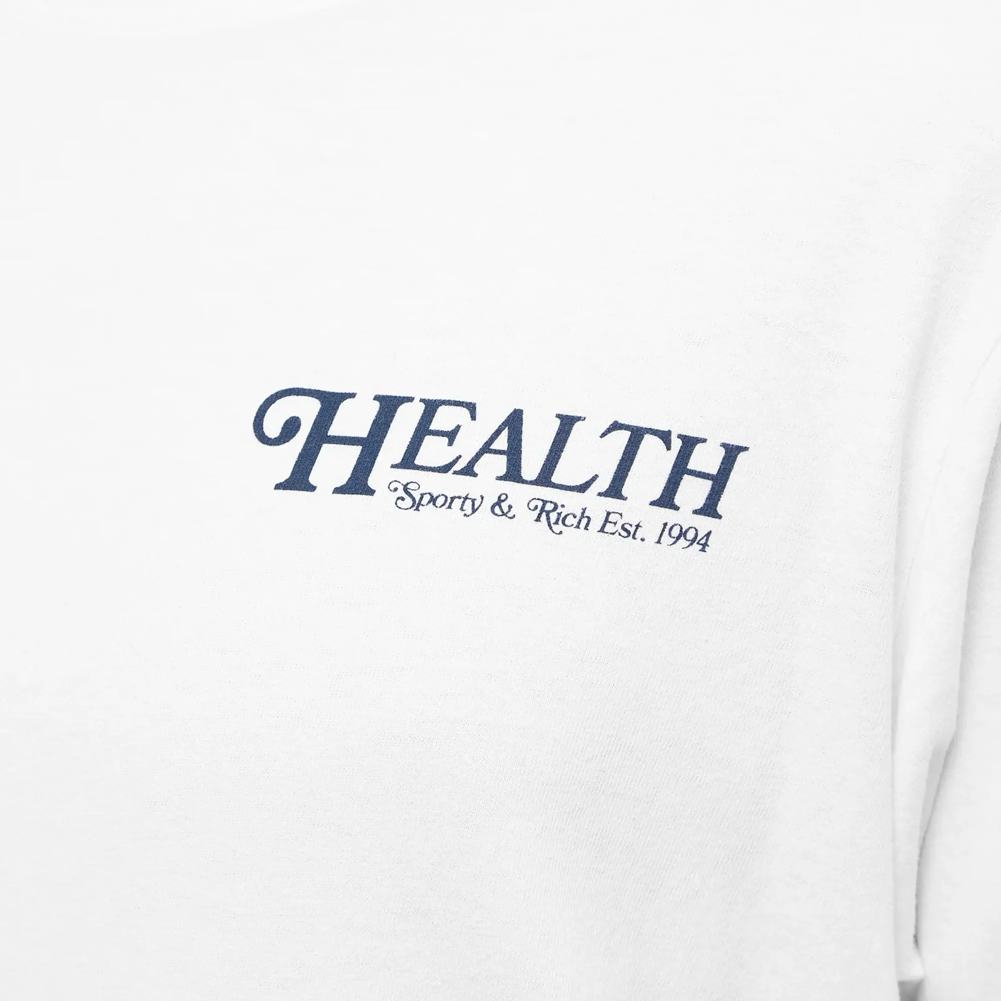 Tシャツ・カットソー Sporty & Rich Men's 70s Health T-Shirt White TS833WH Sporty & Rich Men's 70s Health T-Shirt White/Navy | TS833WH
