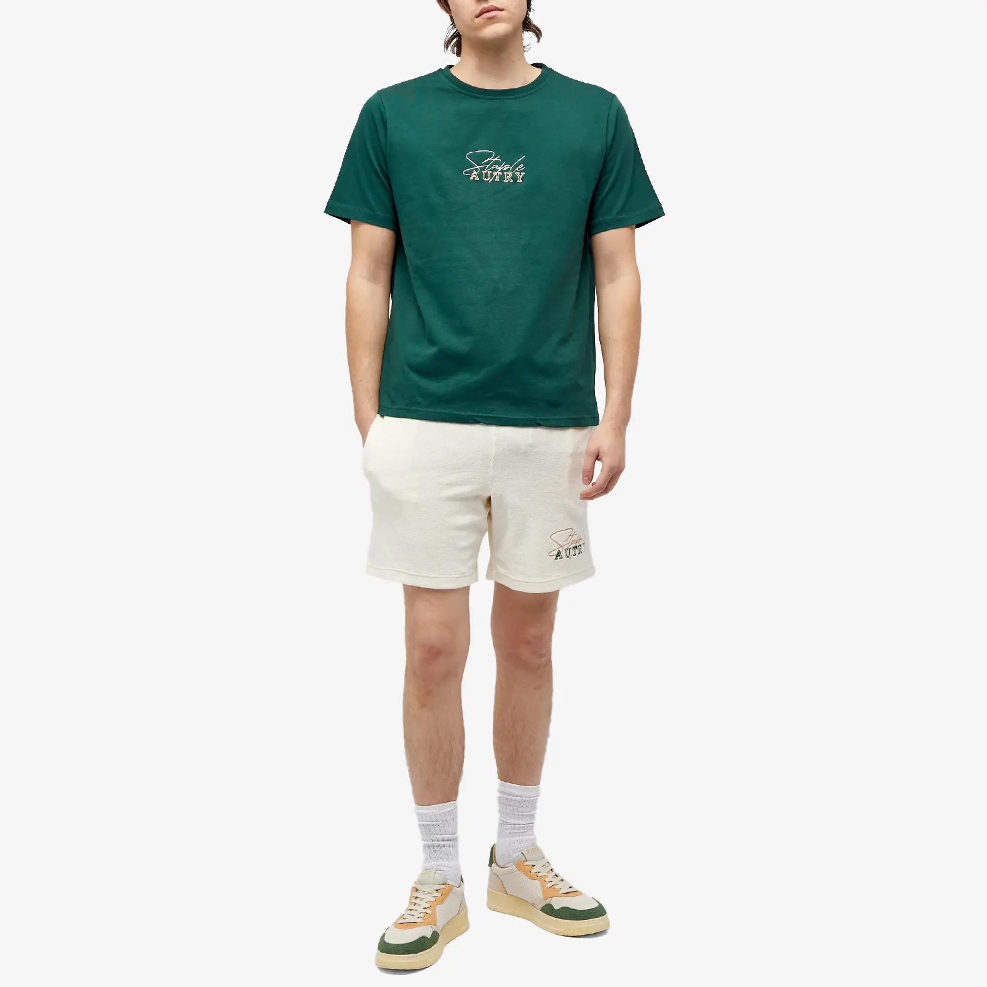 Autry Action Shoes Autry X Staple T-Shirt Men Shortsleeves Green
