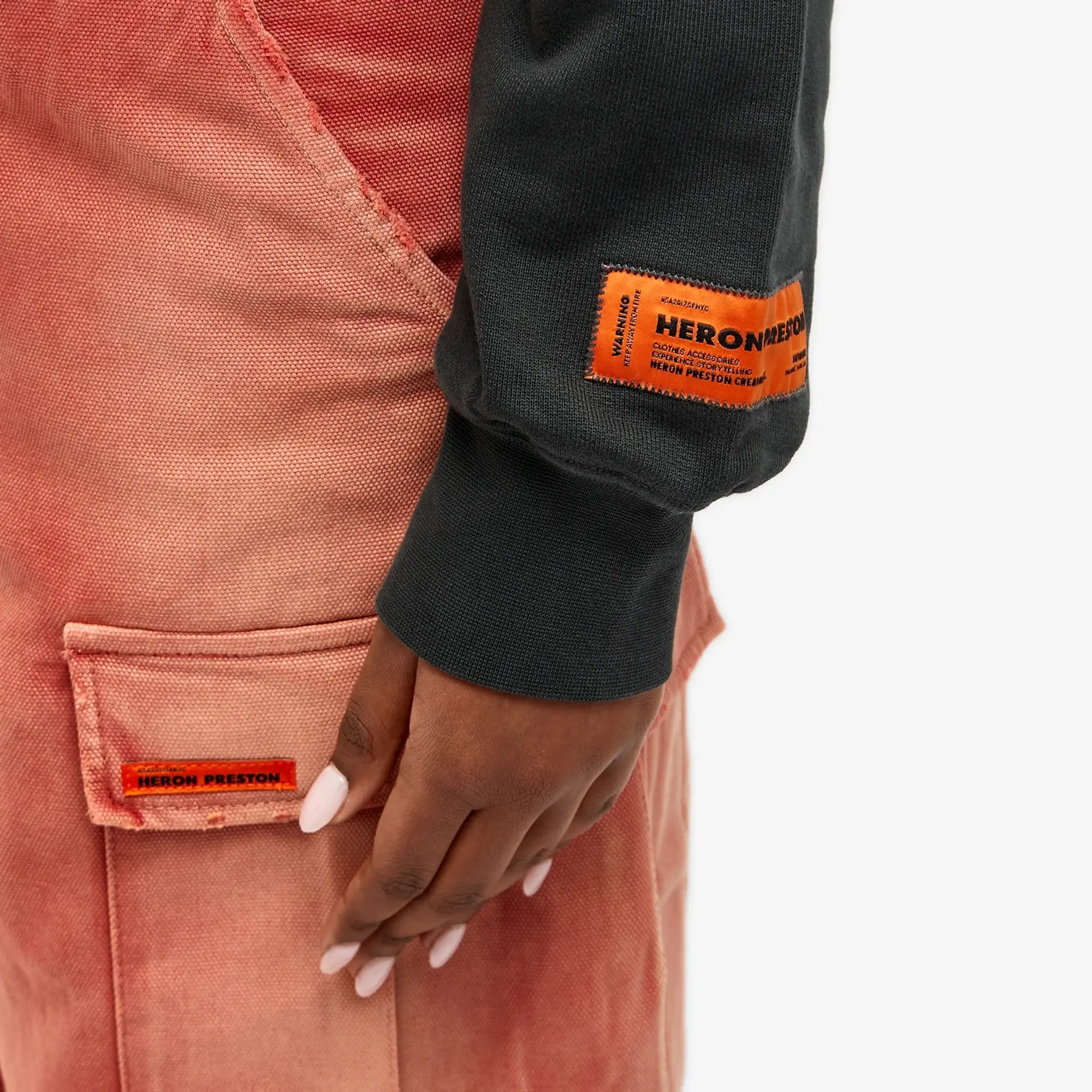 Heron Preston Women's Heron Bird Painted Hoodie Black/Blue