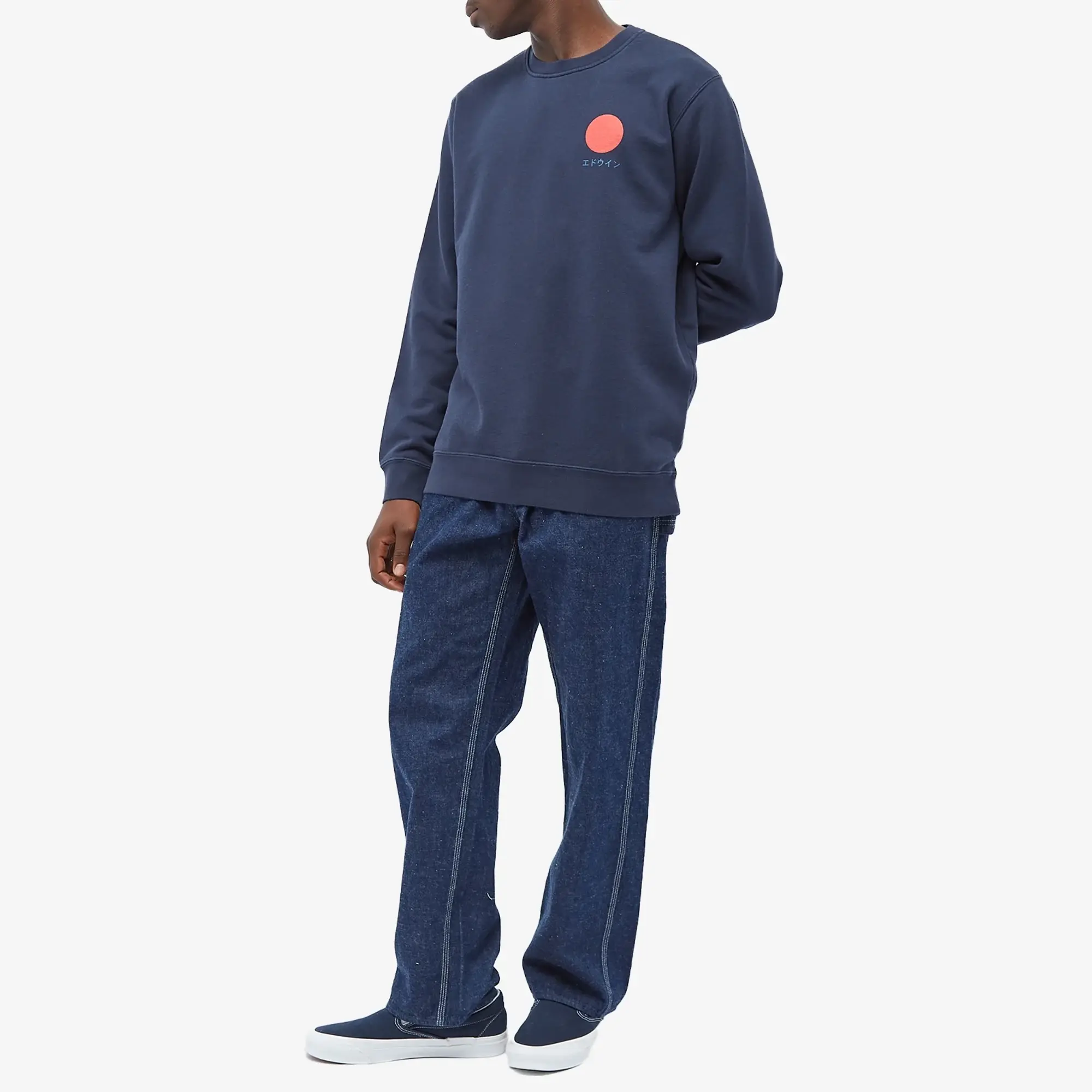 Champion Edwin Men's Japanese Sun Crew Sweat Navy Blazer