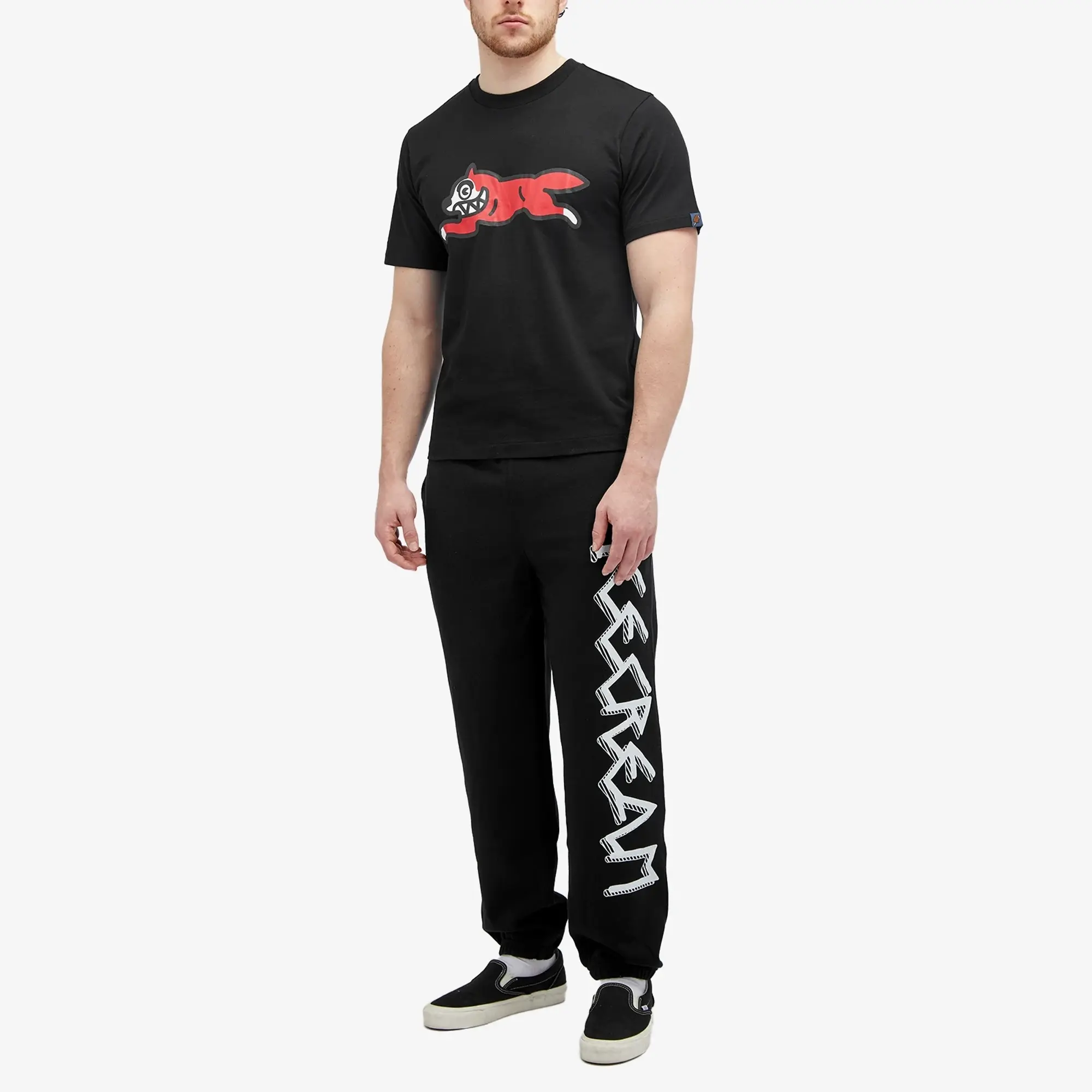 ICECREAM Men's Running Dog T-Shirt Black