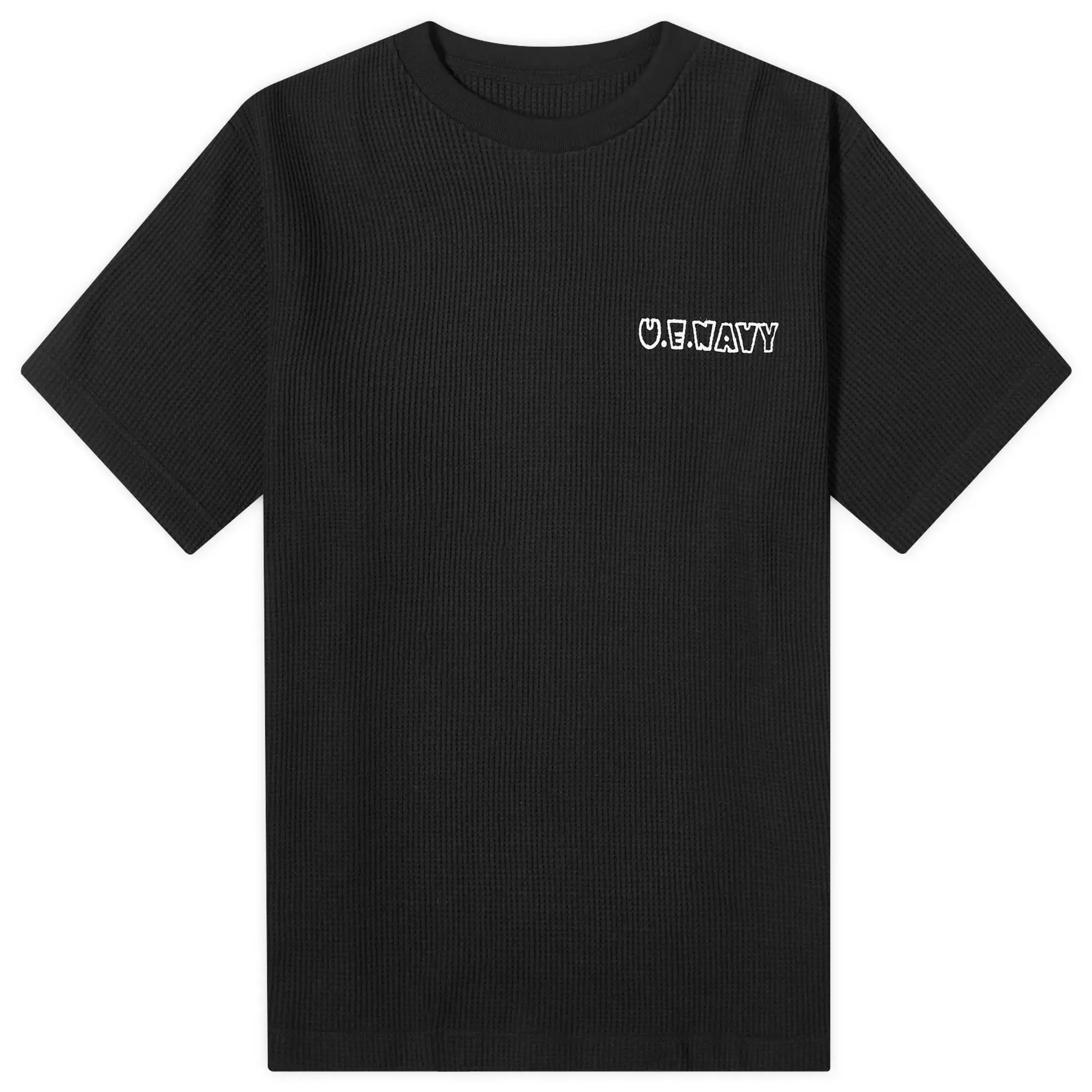 Uniform Experiment Men's UE Navy Waffle T-Shirt Black
