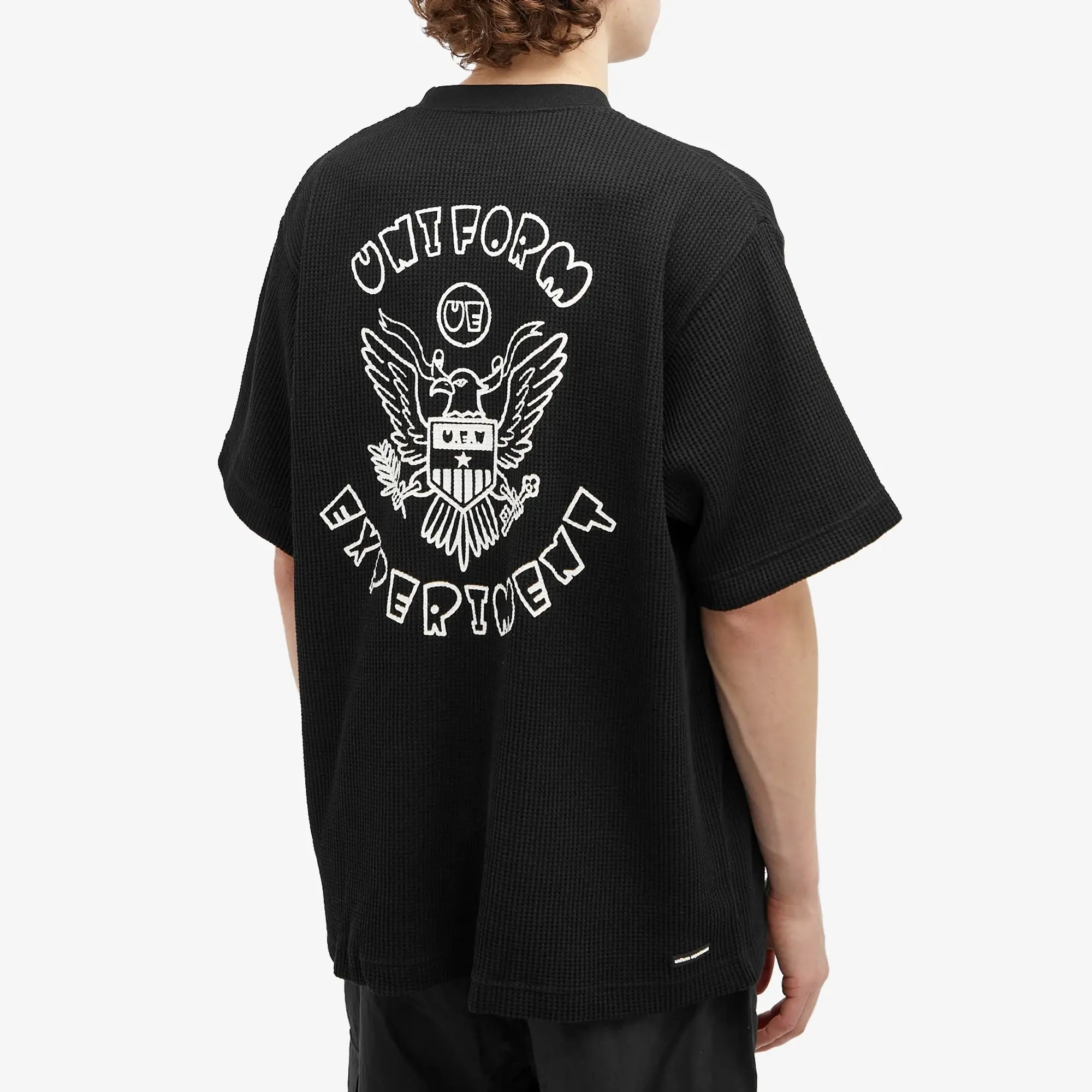 Uniform Experiment Men's UE Navy Waffle T-Shirt Black