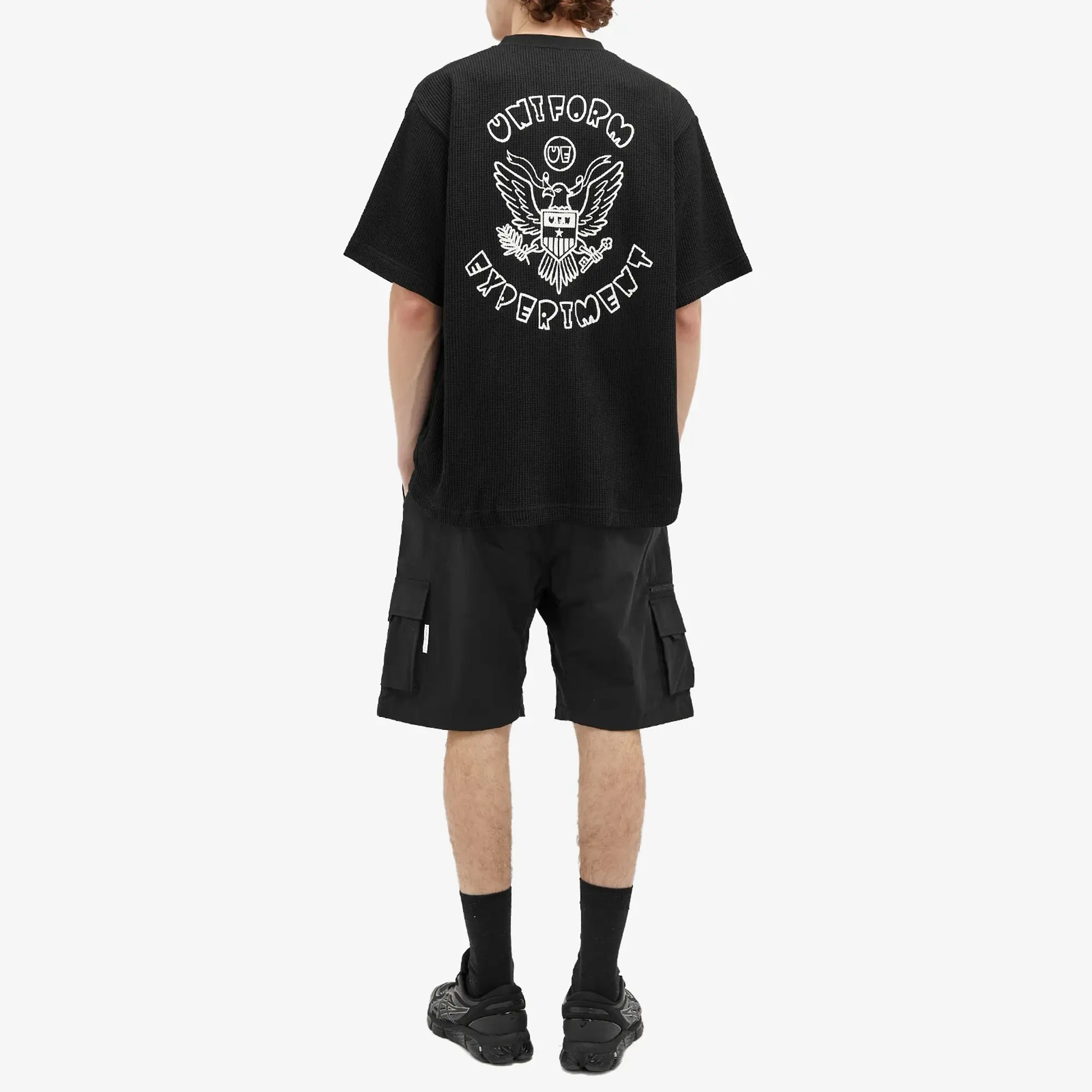 Uniform Experiment Men's UE Navy Waffle T-Shirt Black