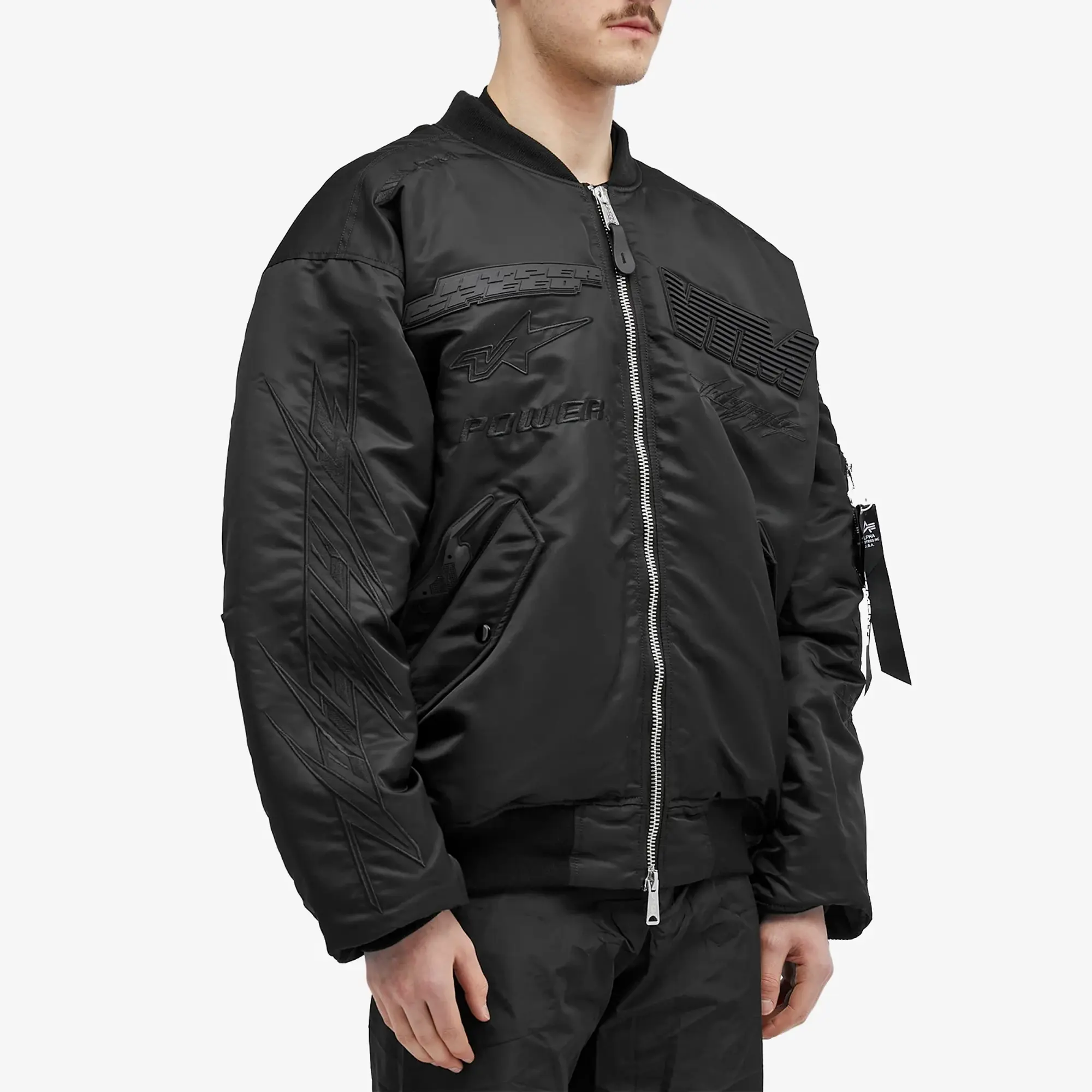 Vetements Men's Blackout Racing Bomber Jacket | UE64JA920B