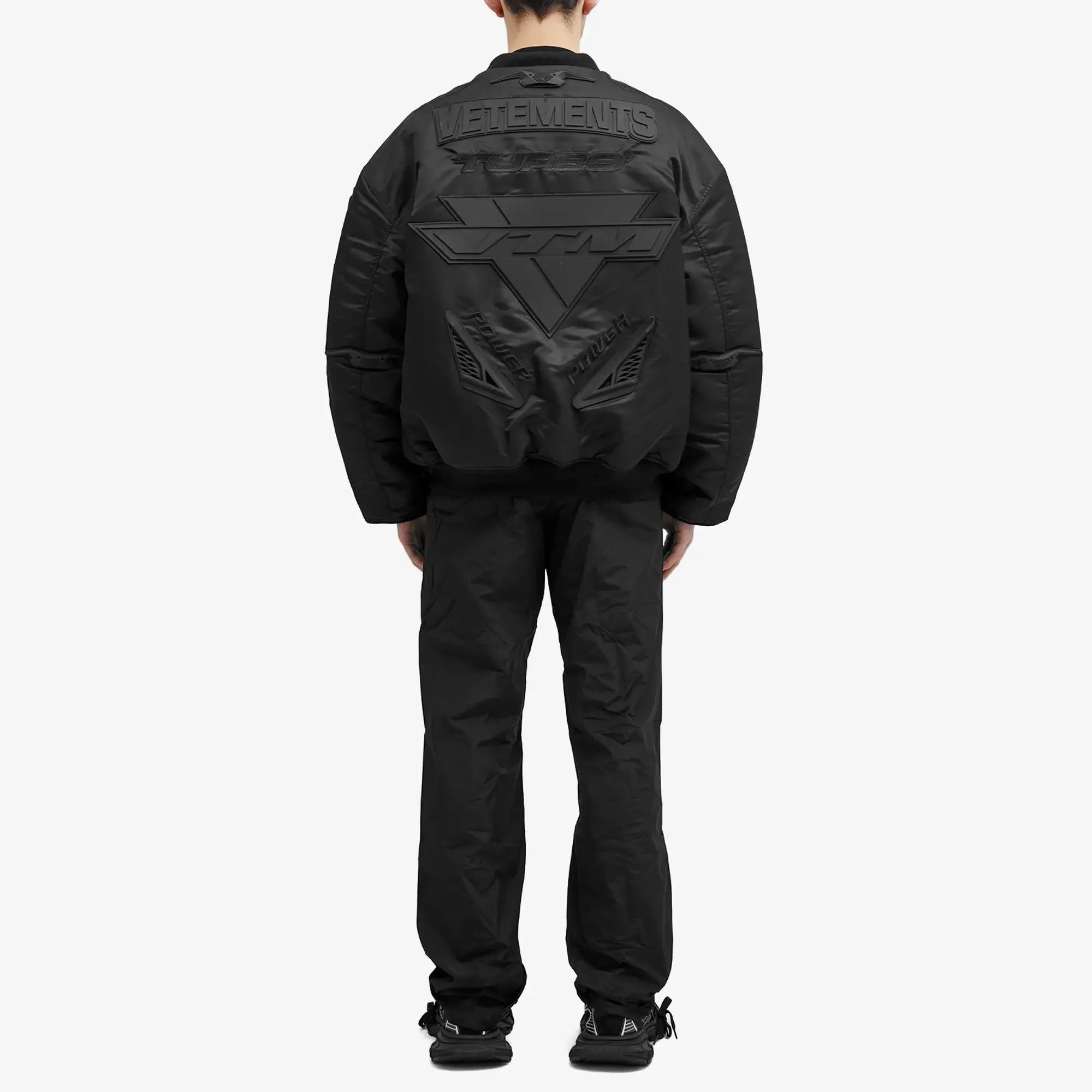 Vetements Men's Blackout Racing Bomber Jacket | UE64JA920B Vetements Men's Blackout Racing Bomber Jacket | UE64JA920B