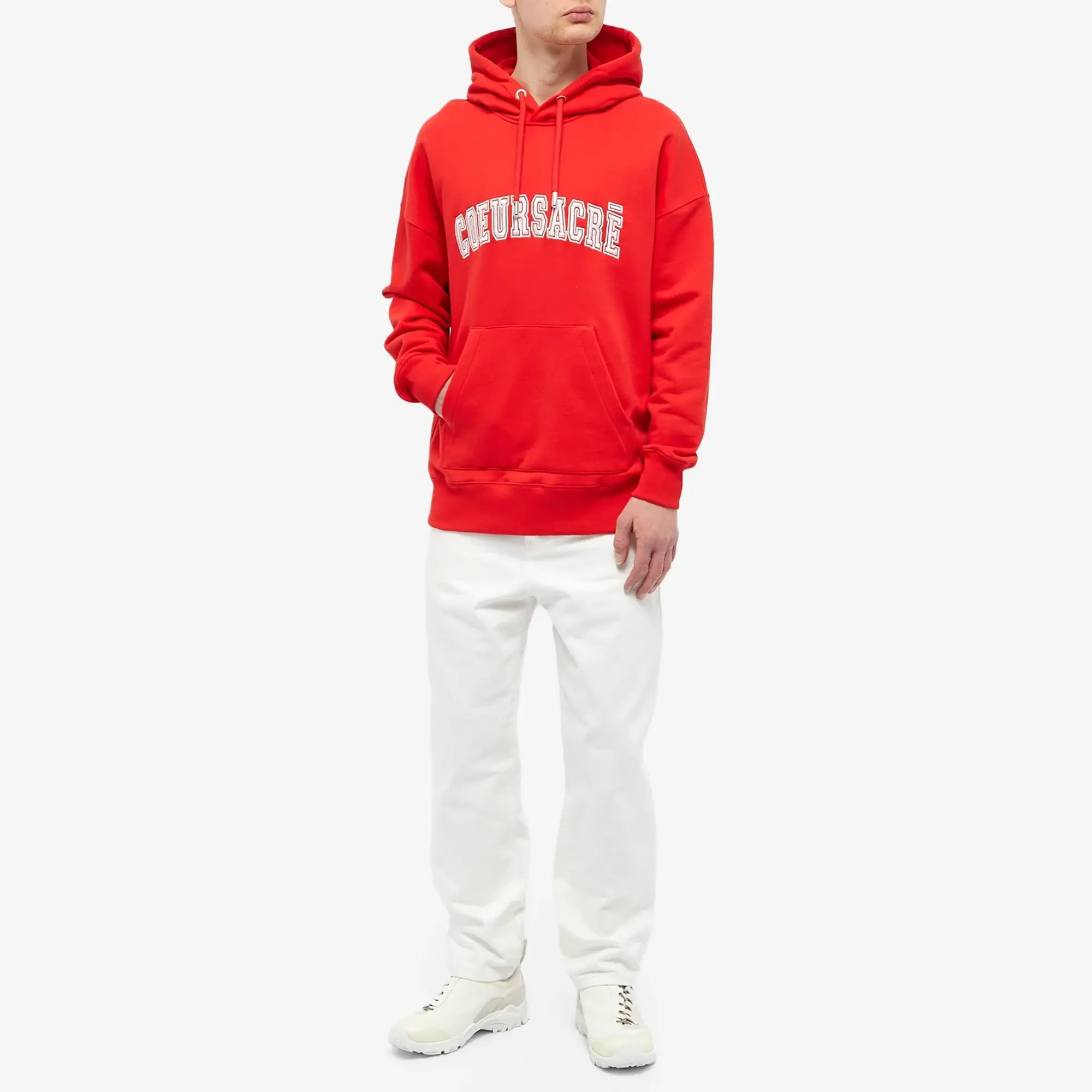 AMI Paris AMI Coeur Sacre Popover Hoodie Scarlet Red