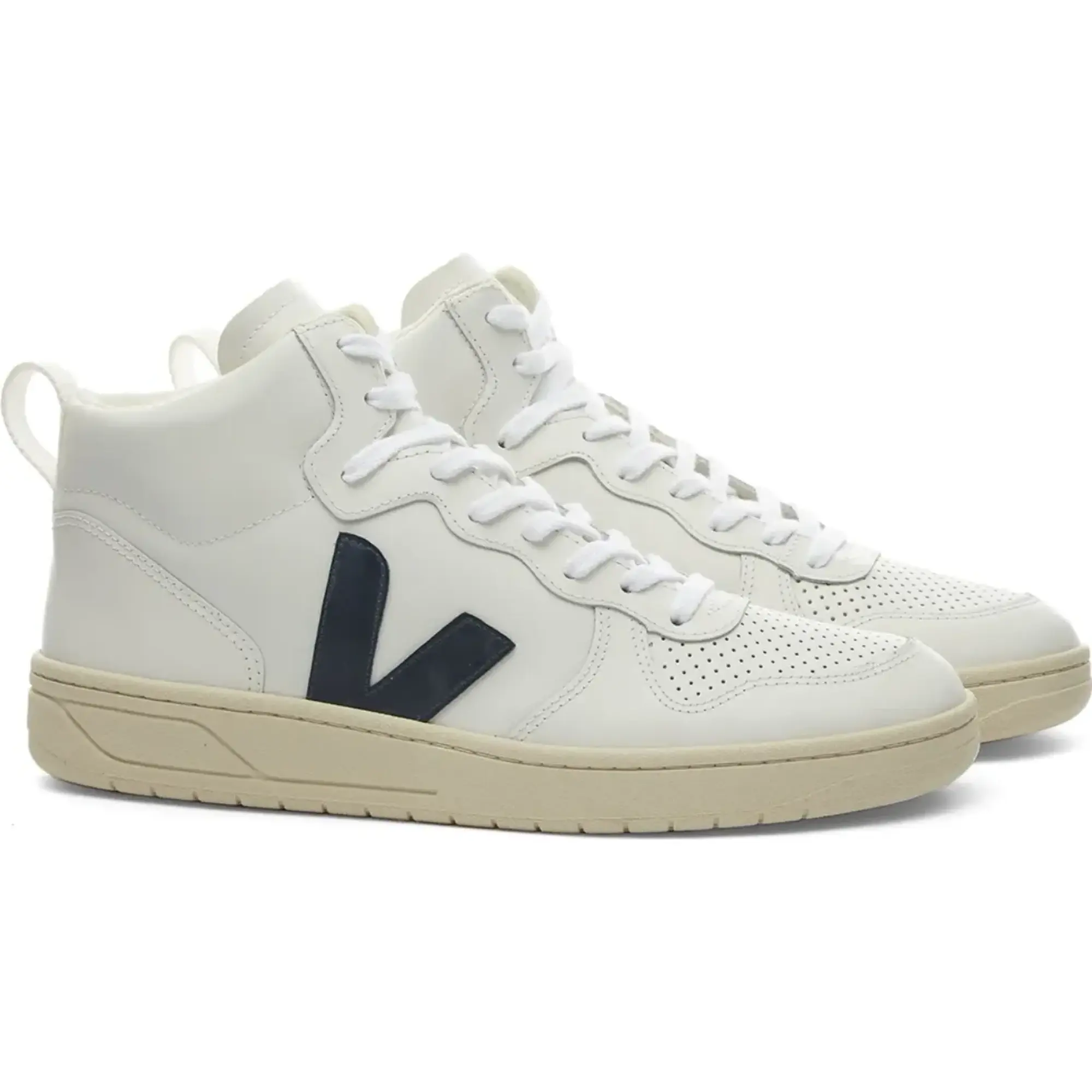 Veja Men's V-15 High Top Sneaker Extra White/Nautico