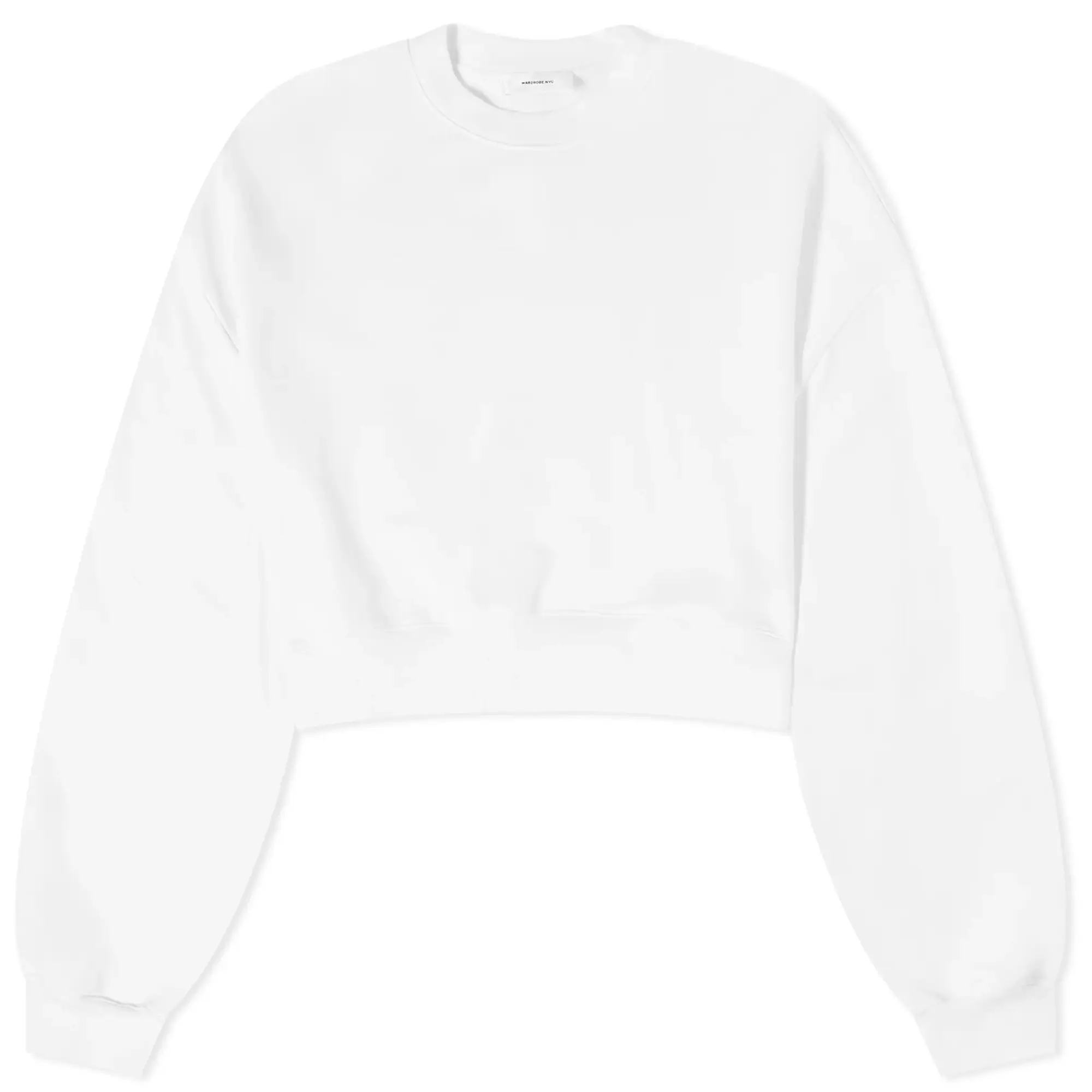 WARDROBE.NYC Women's x Hailey Bieber Crew Neck Sweat Track Top Off White