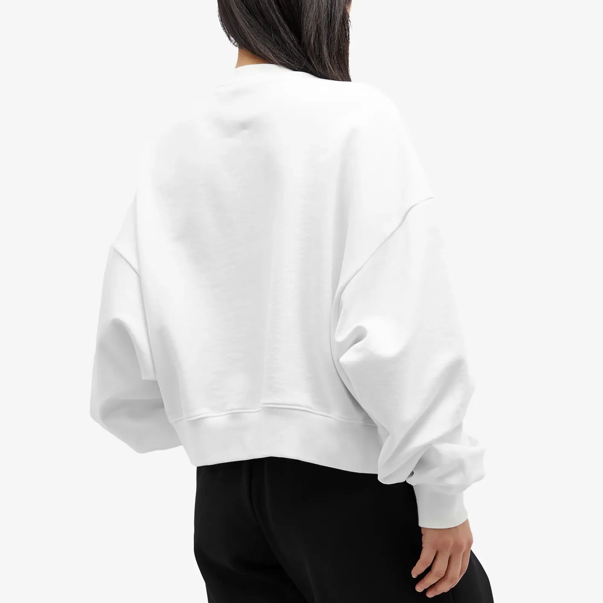 WARDROBE.NYC Women's x Hailey Bieber Crew Neck Sweat Track Top Off White