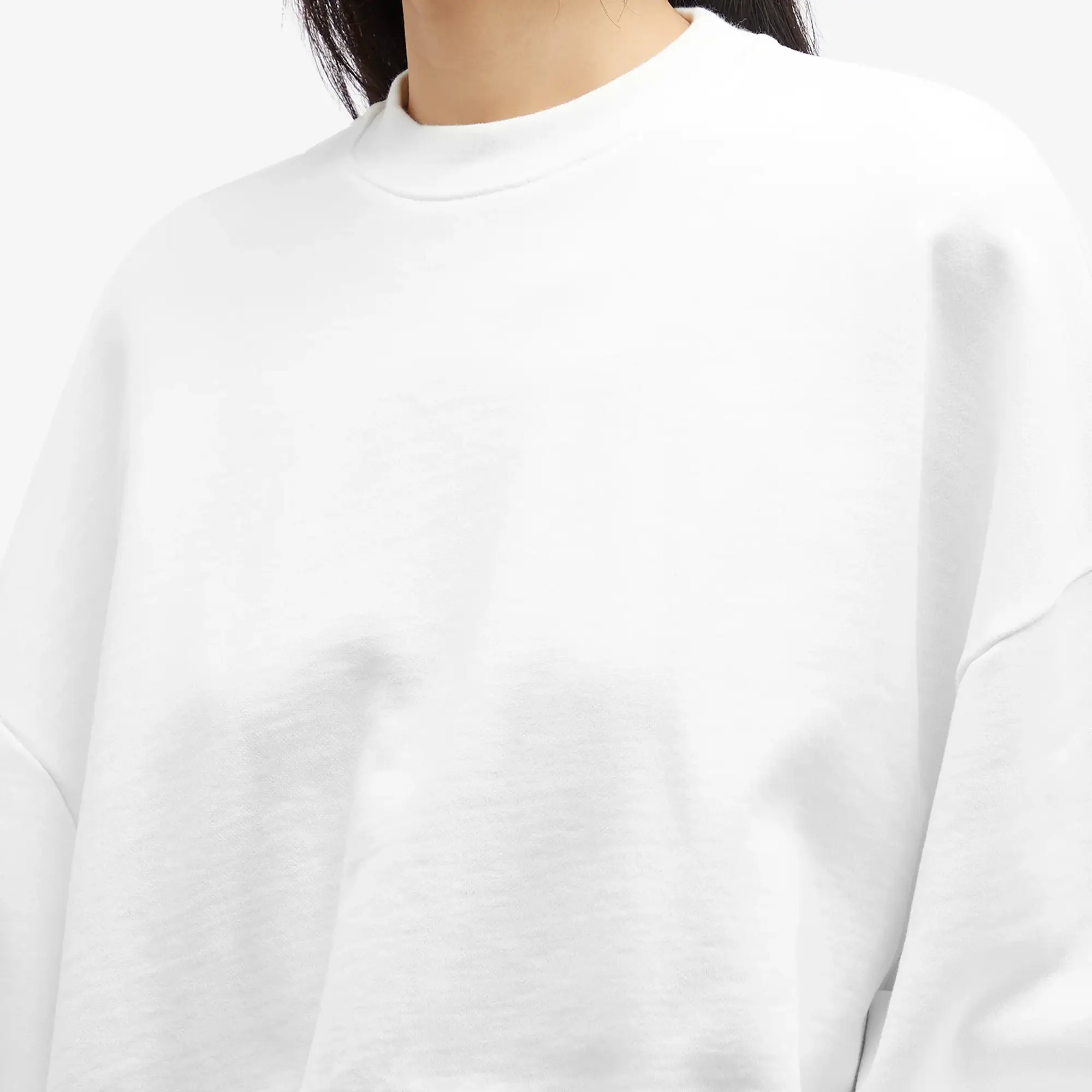 WARDROBE.NYC Women's x Hailey Bieber Crew Neck Sweat Track Top Off White