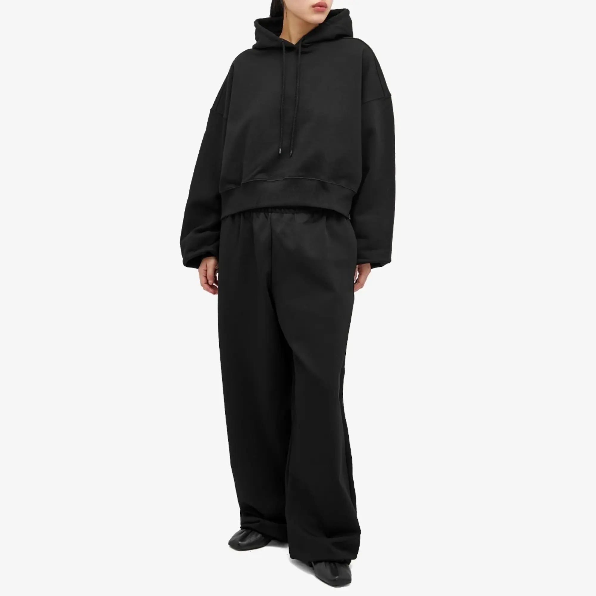 WARDROBE.NYC Women's Oversize Hooded Top Black
