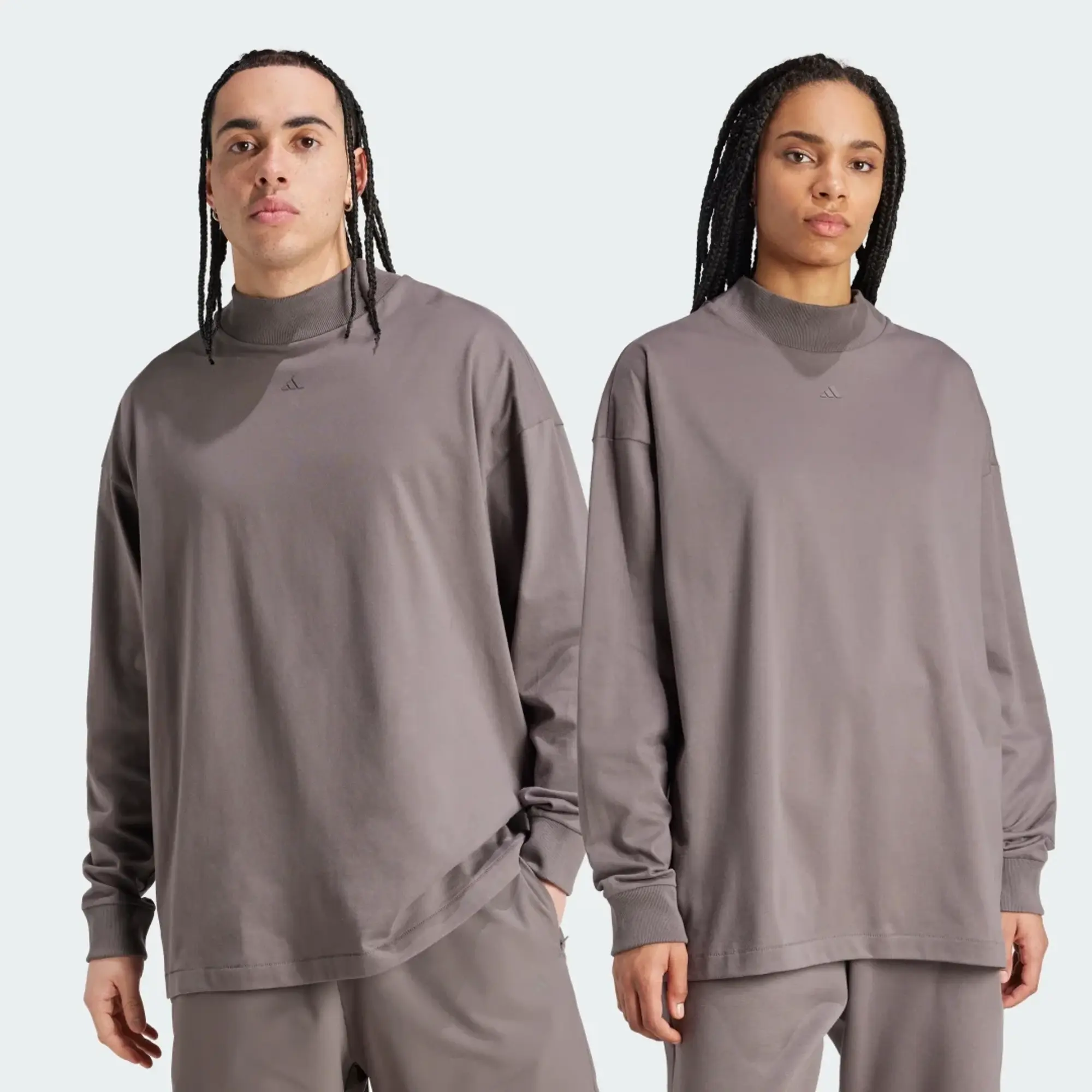 Adidas Men's One Basketball Long Sleeve Tee Charcoal
