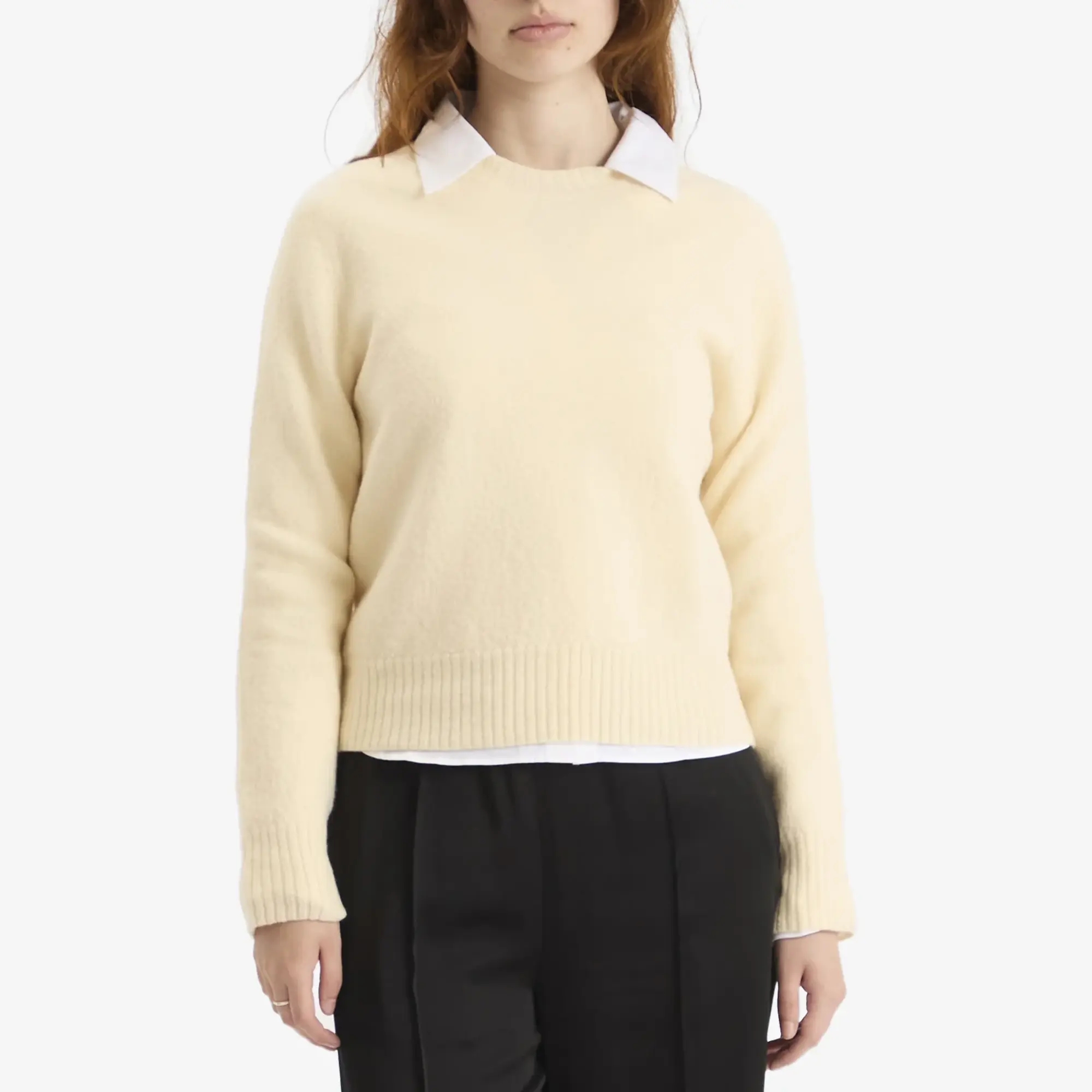 Jil Sander Women's Long Sleeve Knitted Sweater Natural
