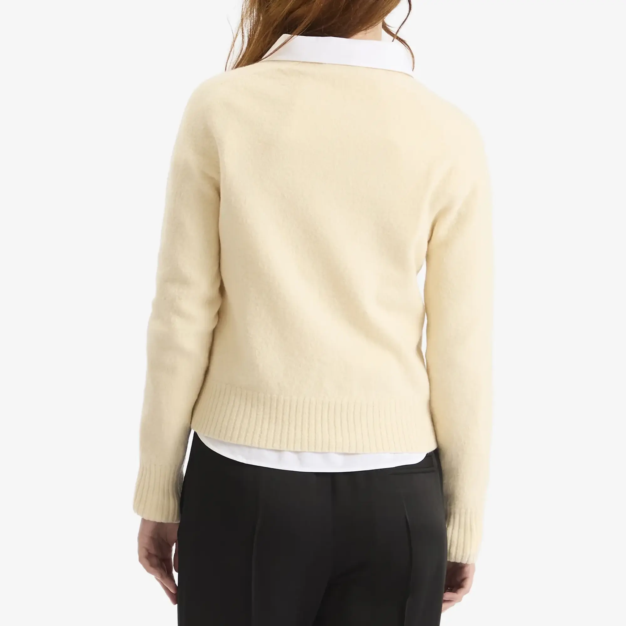 Jil Sander Women's Long Sleeve Knitted Sweater Natural