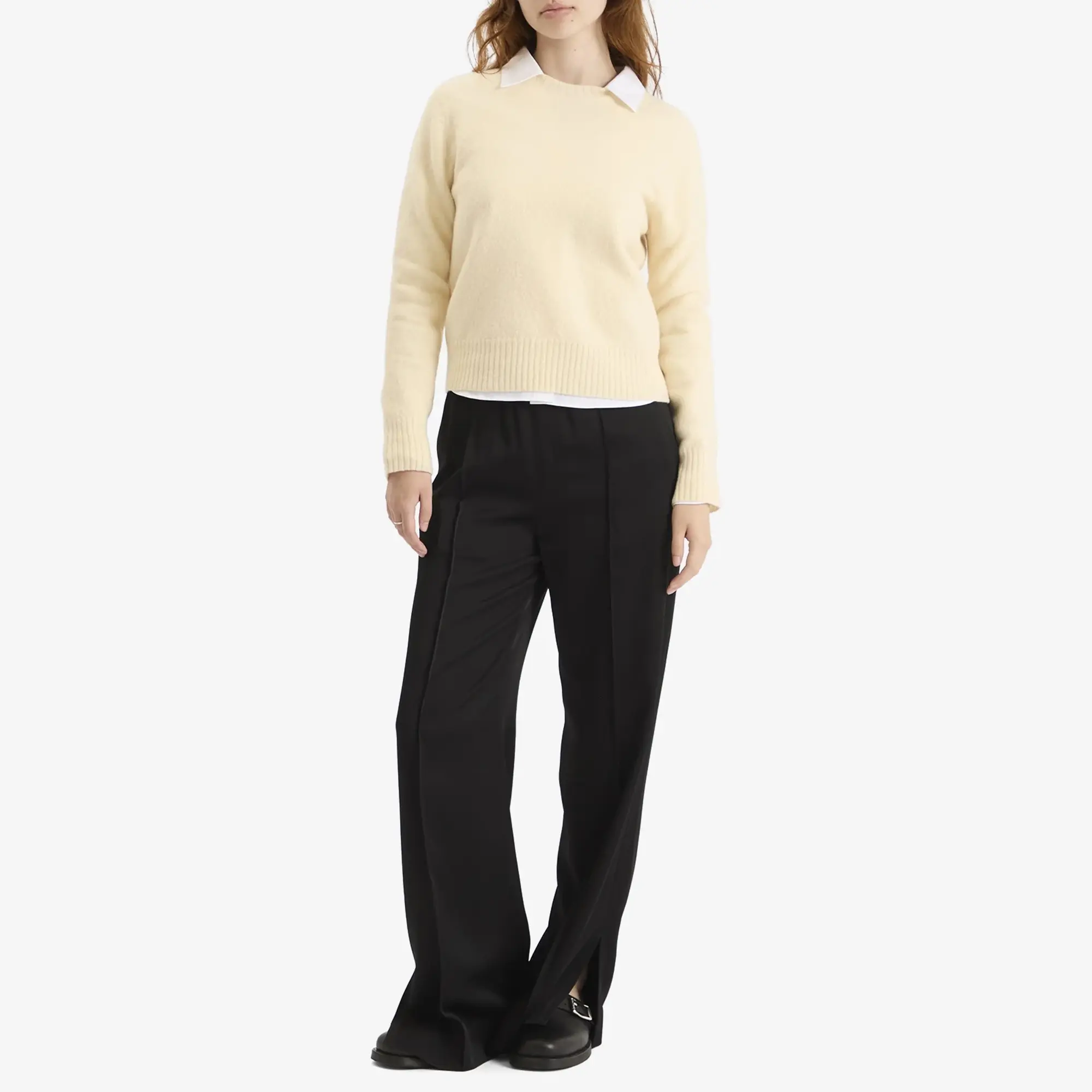 Jil Sander Women's Long Sleeve Knitted Sweater Natural