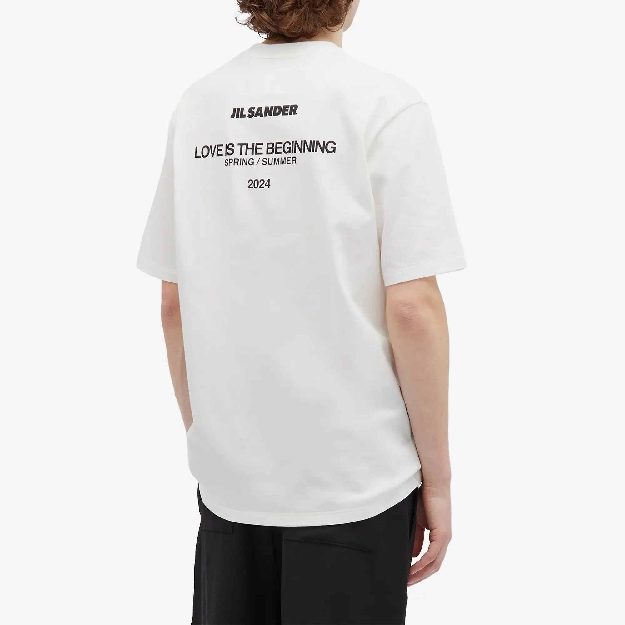 Jil Sander Men's Back Logo T-Shirt Coconut