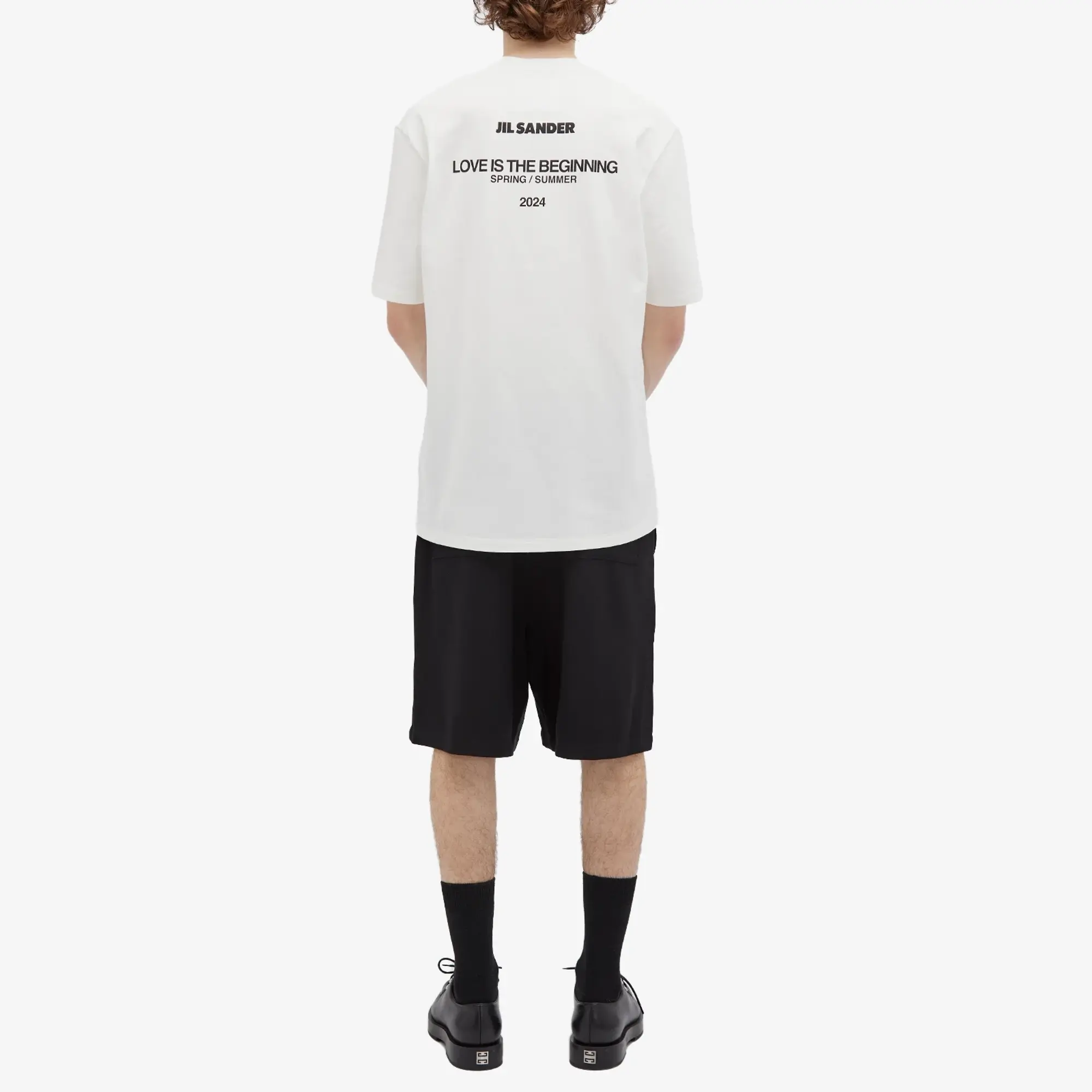 Jil Sander Men's Back Logo T-Shirt Coconut