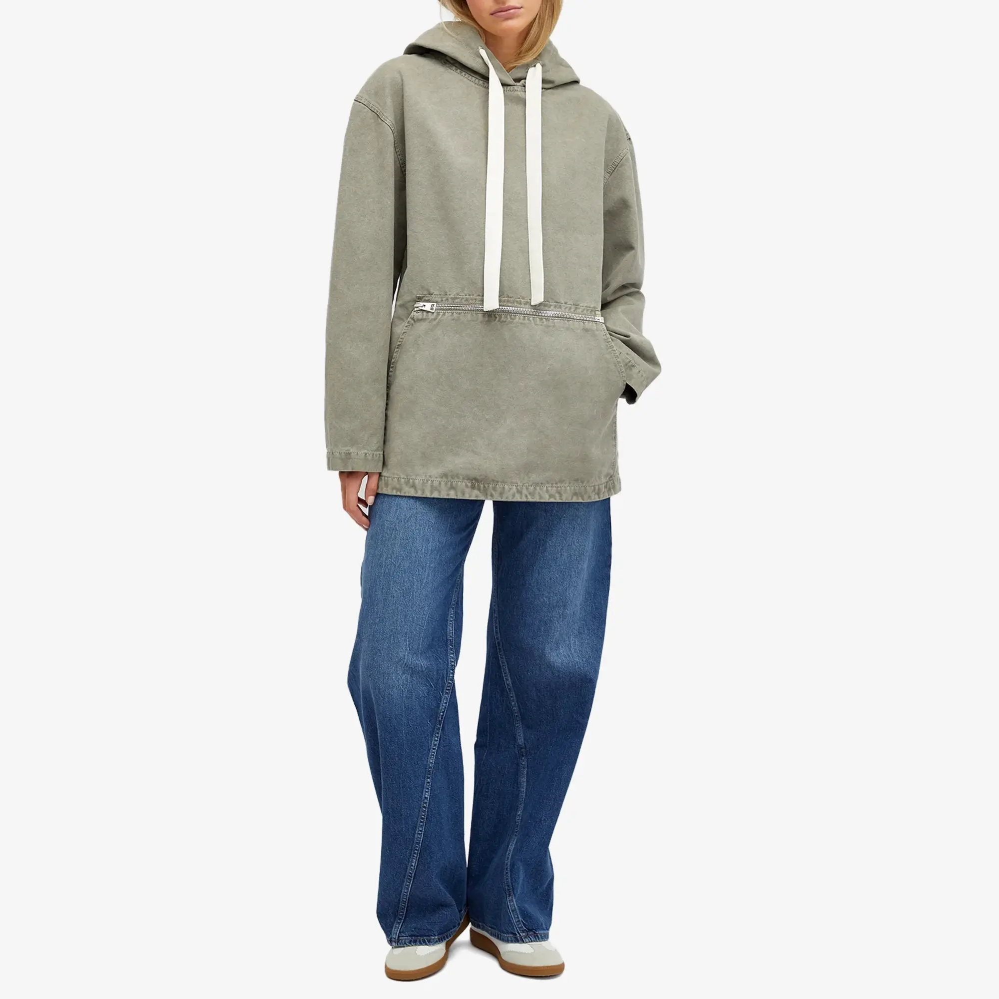 JW Anderson Women's Garment Dye Hoodie Grey