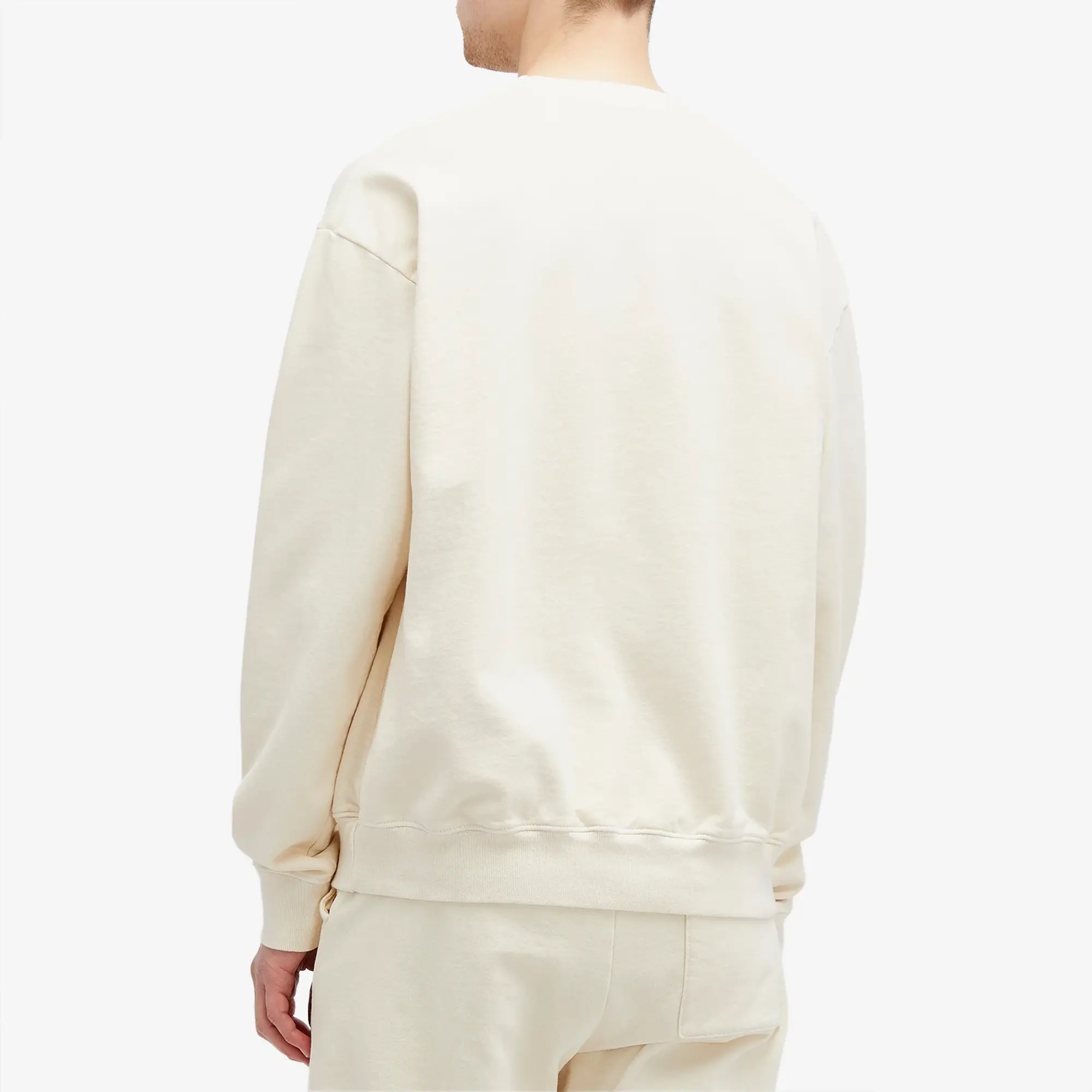 Sporty & Rich Team Logo Crewneck Men Sweatshirts Beige