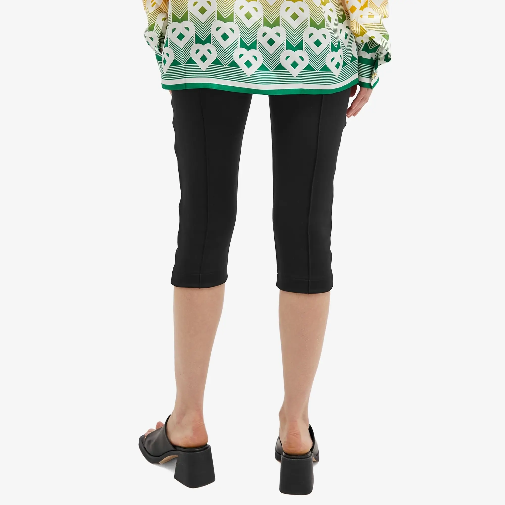 Casablanca Women's Scuba Capri Leggings Black / White