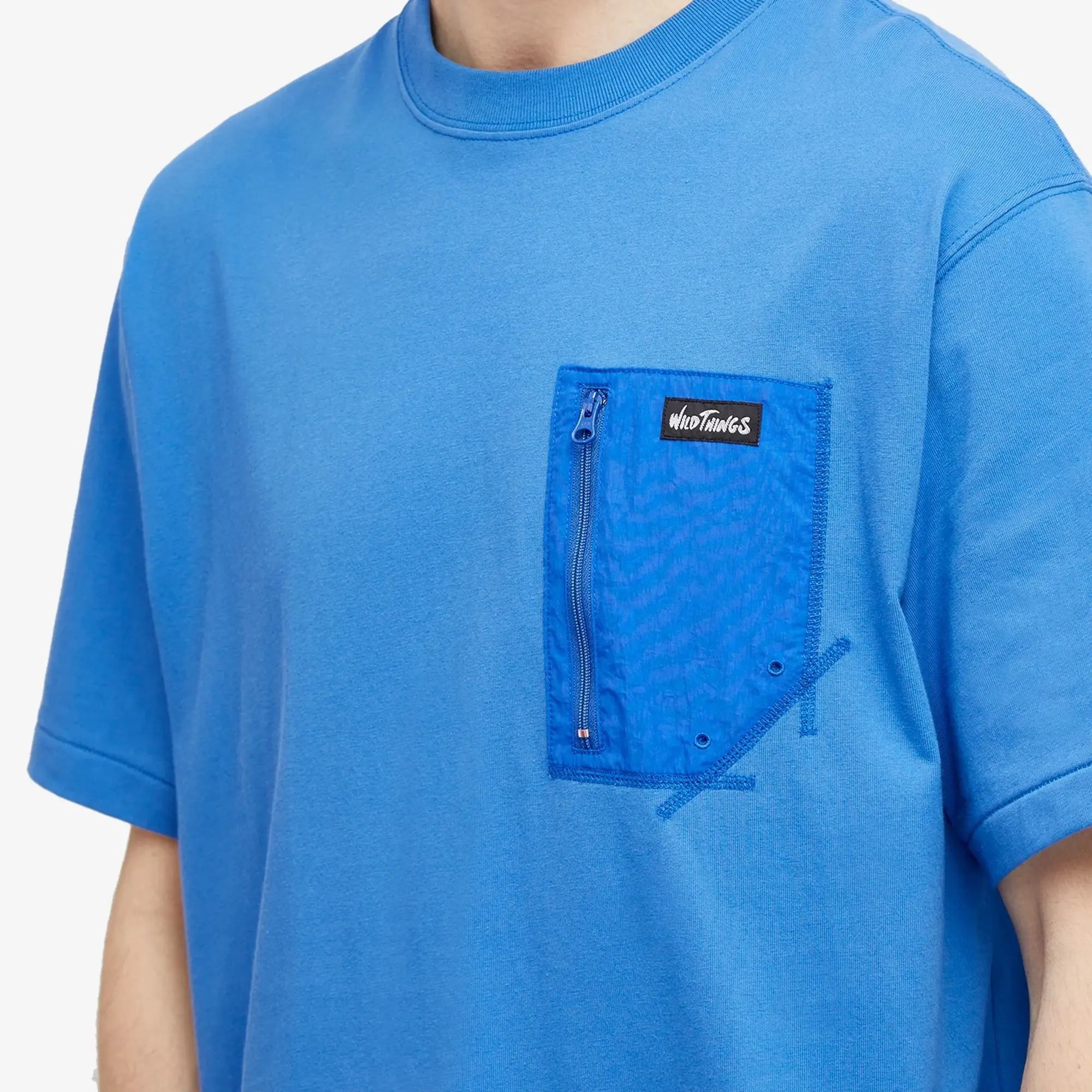 Wild Things Men's Camp Pocket T-Shirt Blue