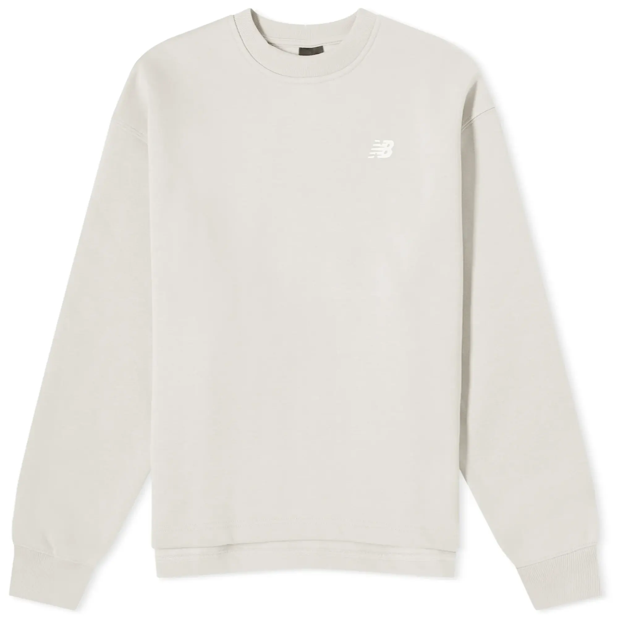 New Balance Linear Heritage Brushed Back Fleece Crewneck Women Sweatshirts Grey