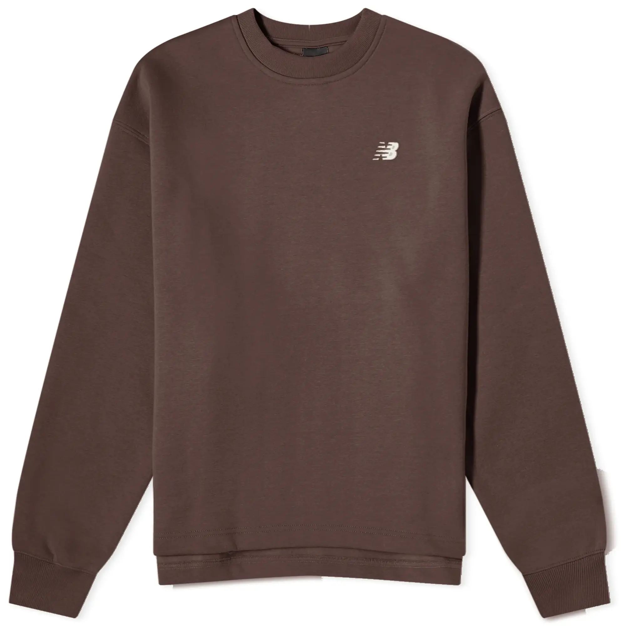New Balance Linear Heritage Brushed Back Fleece Crewneck Women Sweatshirts Grey