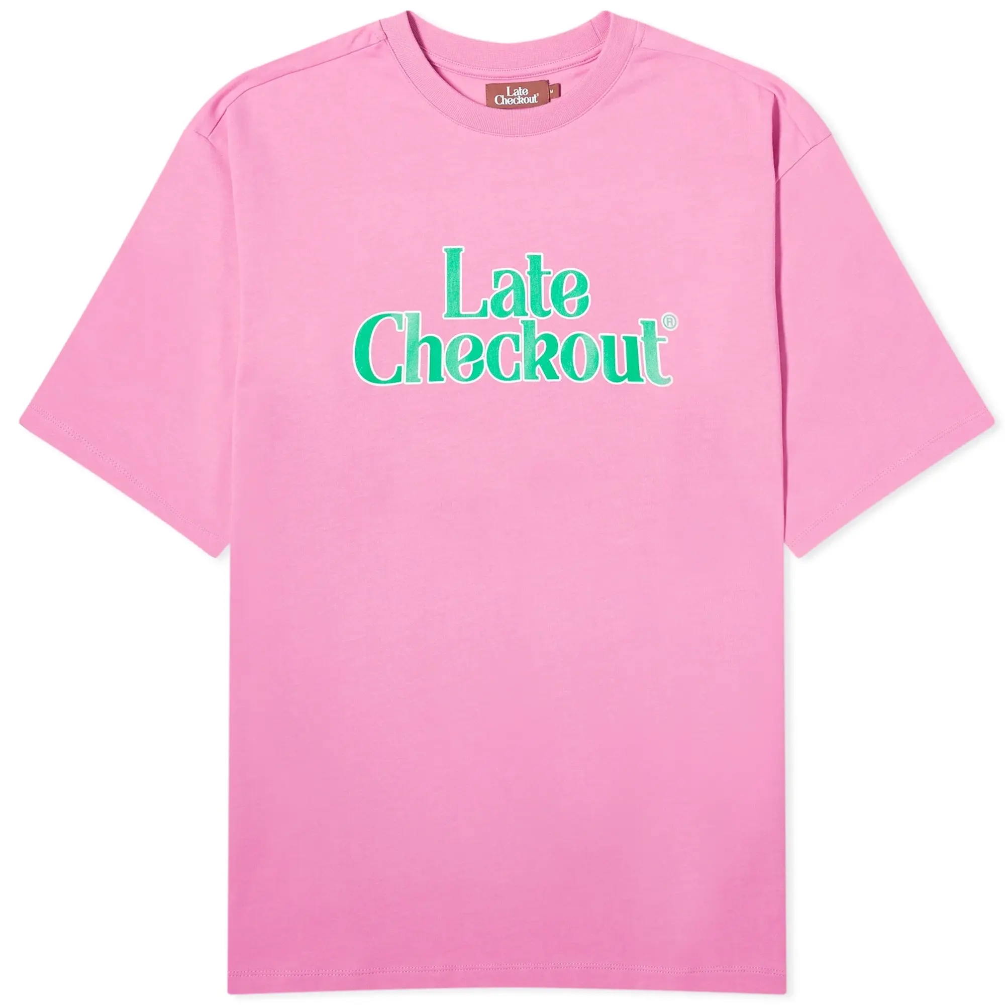 Late Checkout Men's Logo T-Shirt Pink