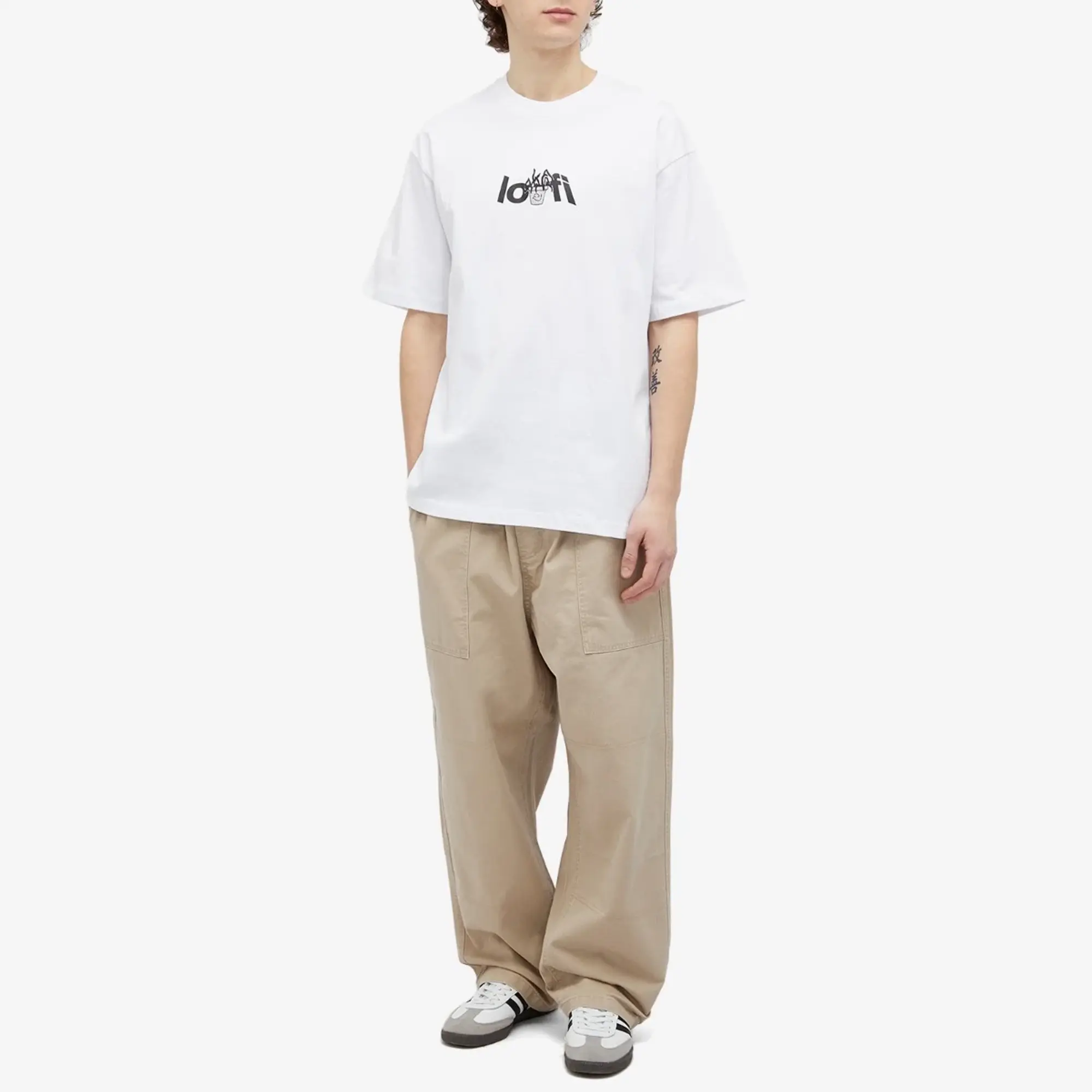 Lo-Fi Men's Plant Logo T-Shirt White