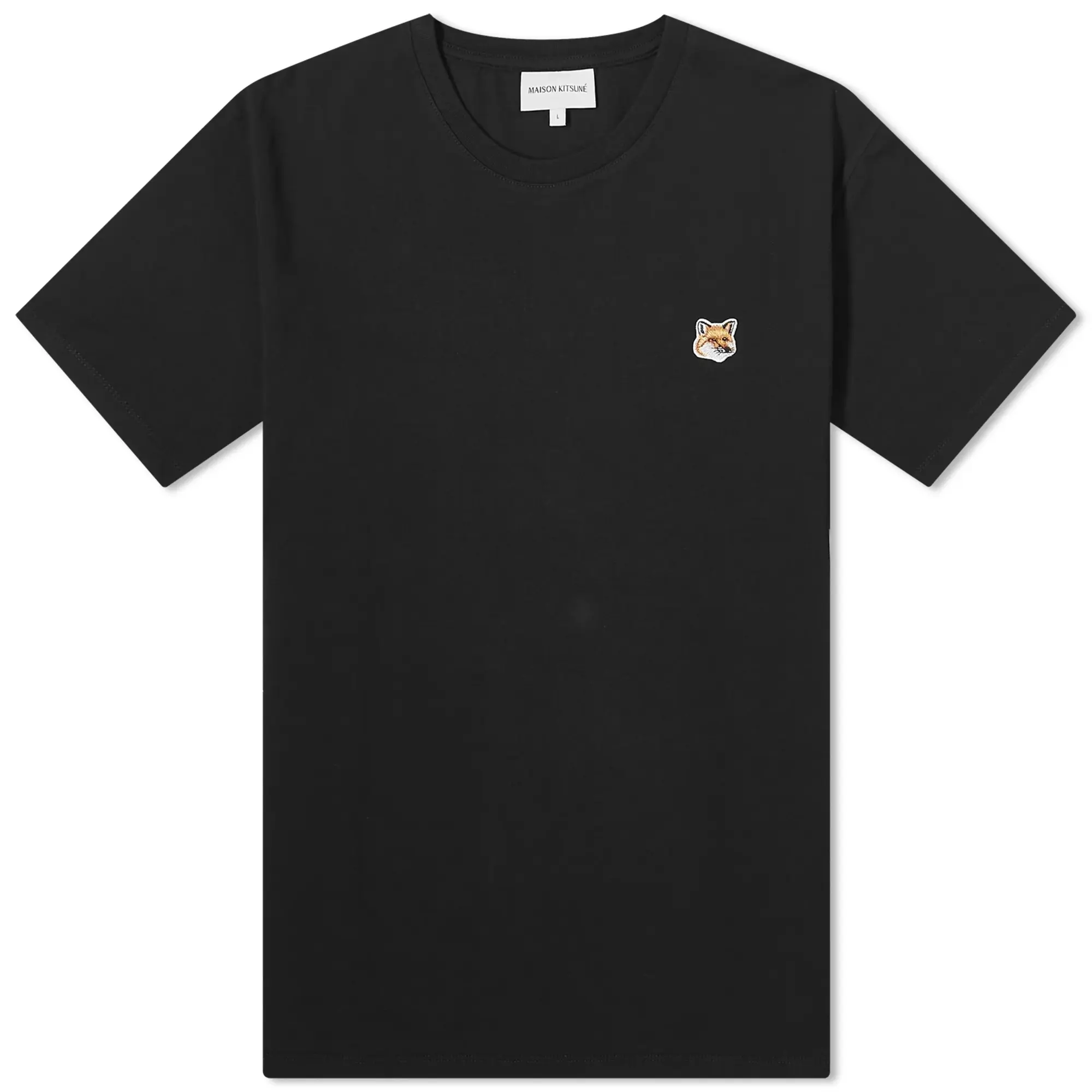 Maison Kitsuné Maison Kitsune Fox Head Patch Regular T-Shirt Black