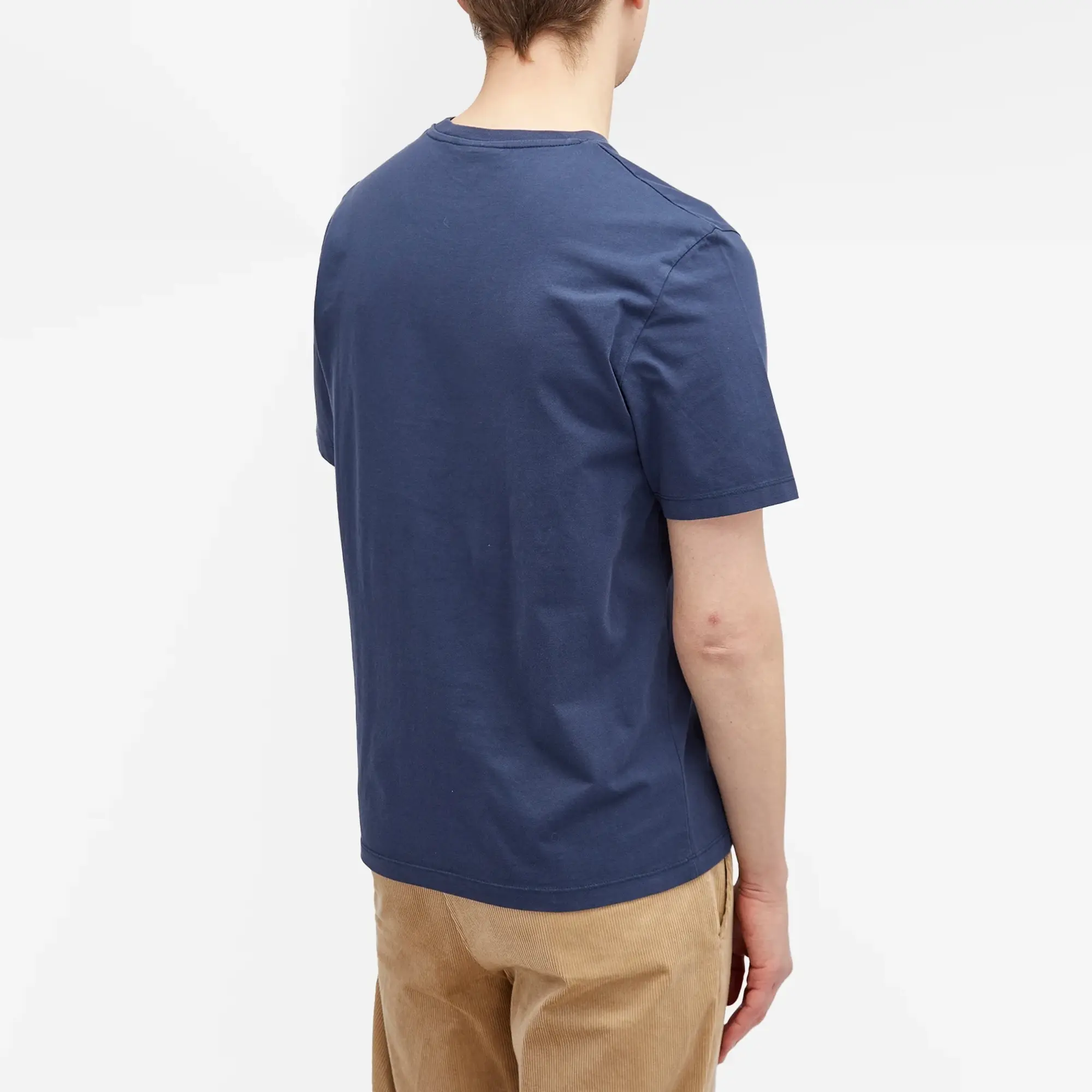 Maison Kitsuné Maison Kitsune Fox Head Patch Regular T-Shirt Ink Blue