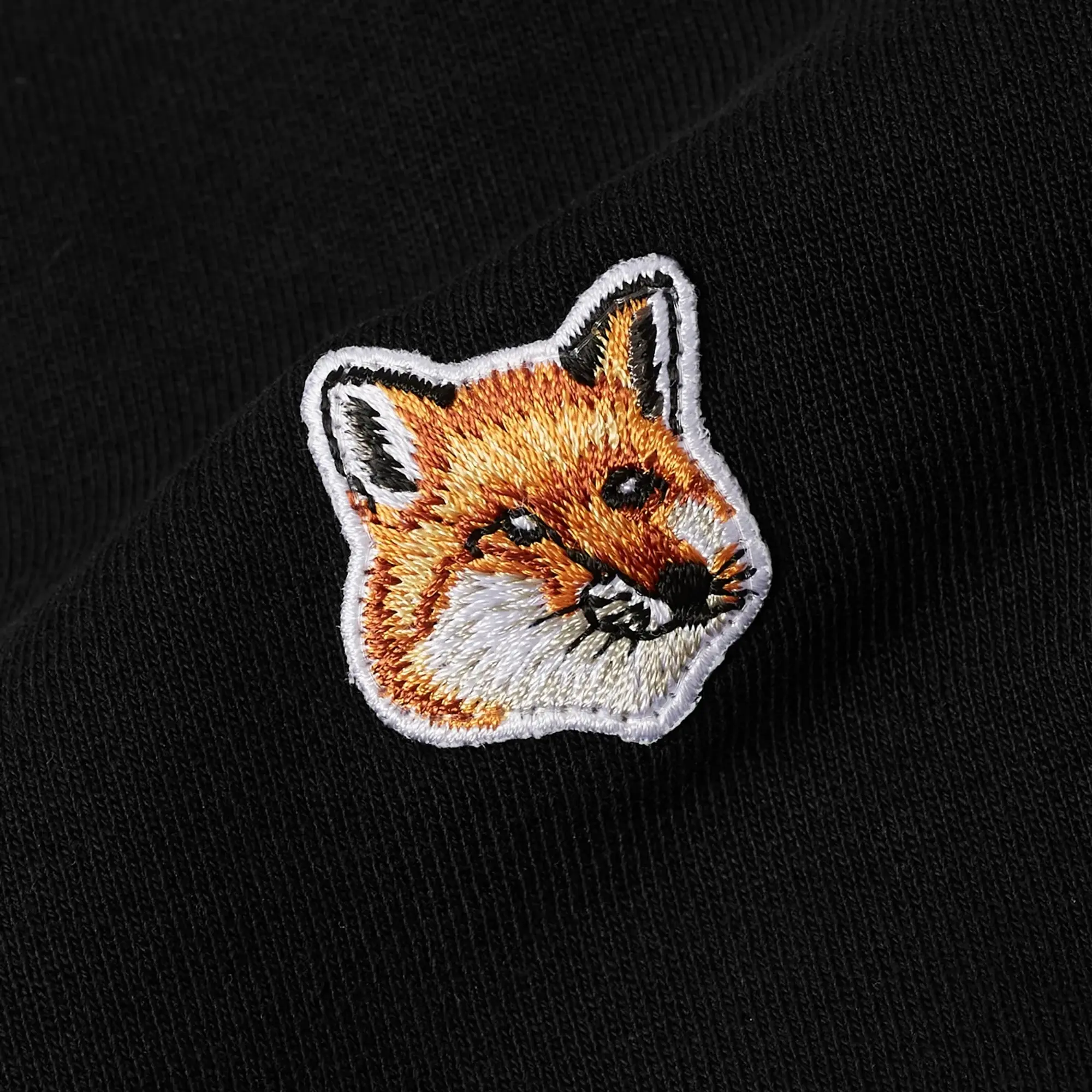 Maison Kitsuné Maison Kitsune Fox Head Patch Crew Sweat Black