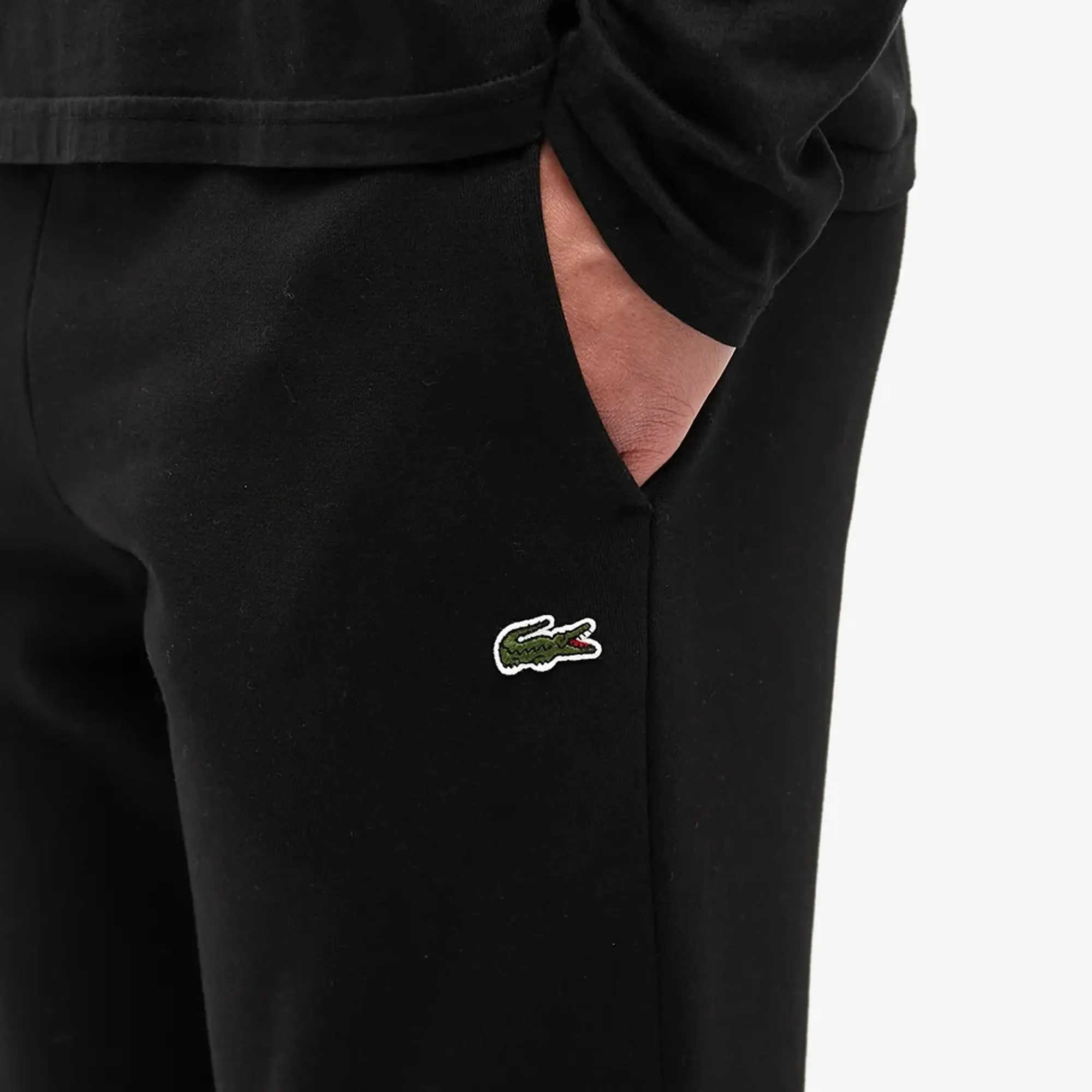Lacoste Cotton Joggers In Black