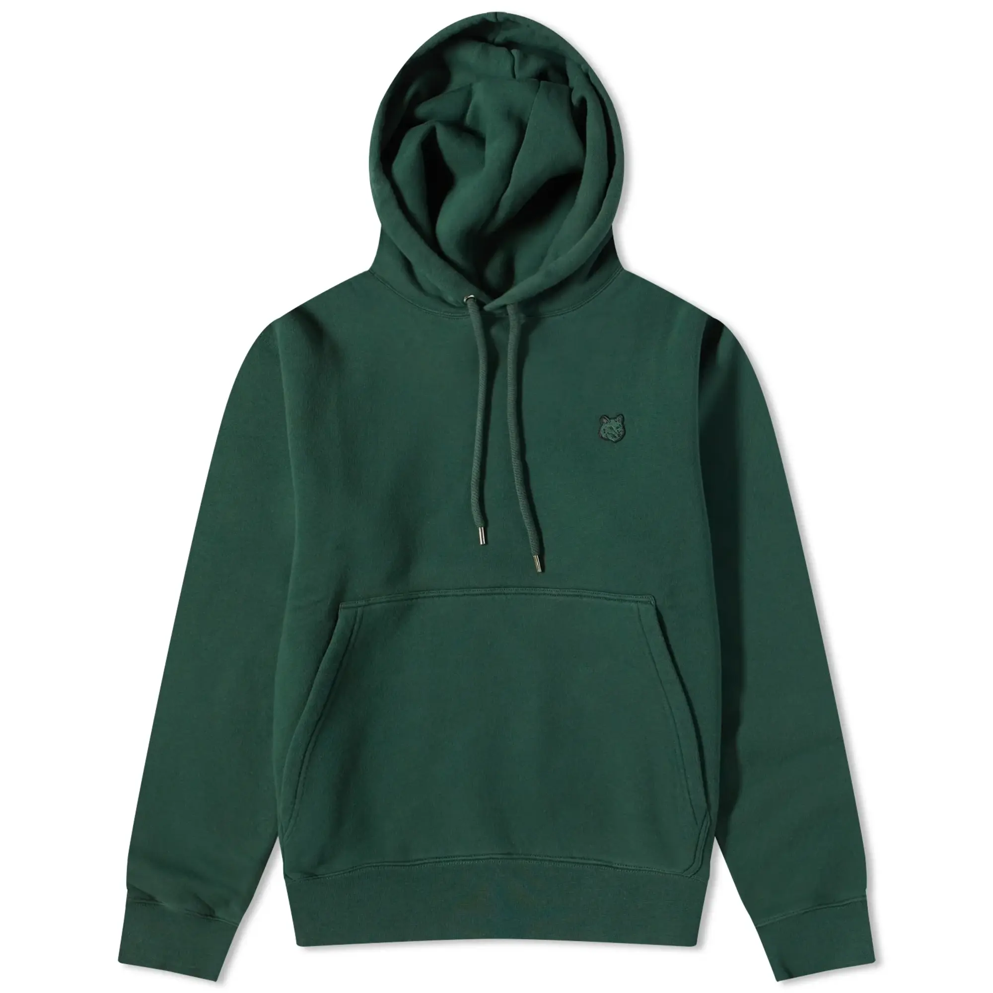 Maison Kitsuné Maison Kitsune Tonal Fox Head Patch Comfort Hoodie Bottle Green
